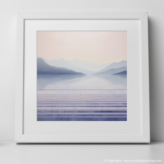 Painting and Art Print of Misty morning on Loch Lomond. Misty Morning Serenity on Loch Lomond.