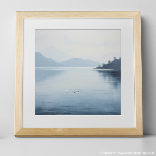 Painting and Art Print of Misty morning on Loch Lomond. Misty Morning Serenity on Loch Lomond.