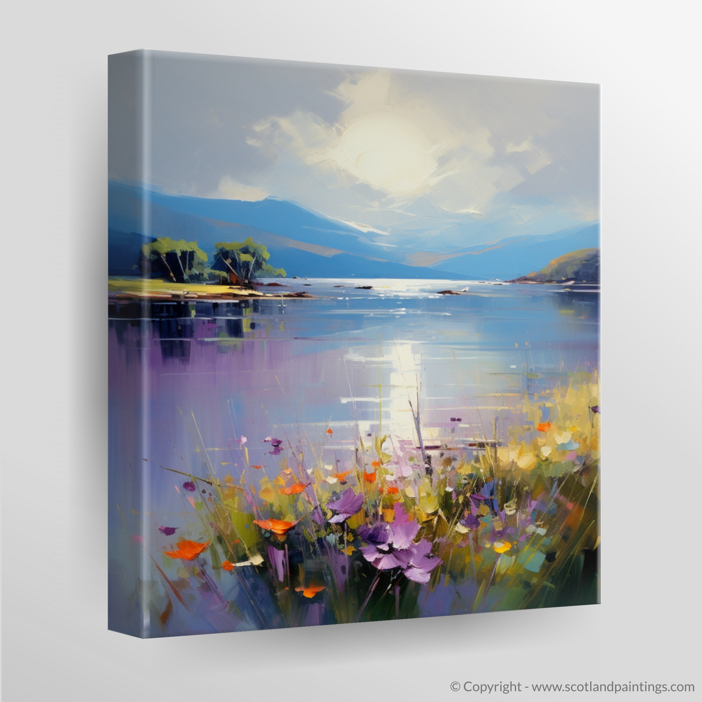 Canvas Print of Wildflowers by Loch Lomond