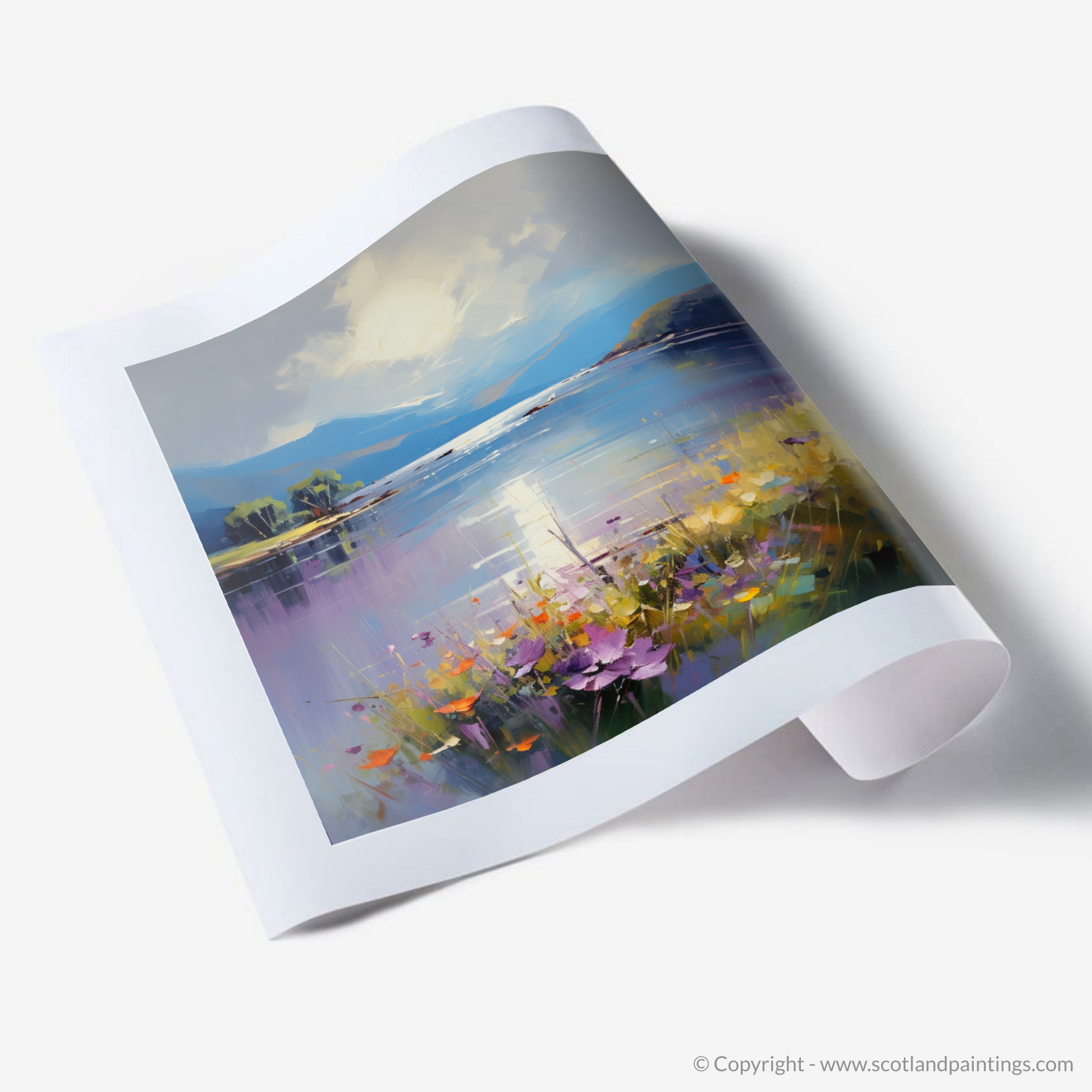 Art Print of Wildflowers by Loch Lomond