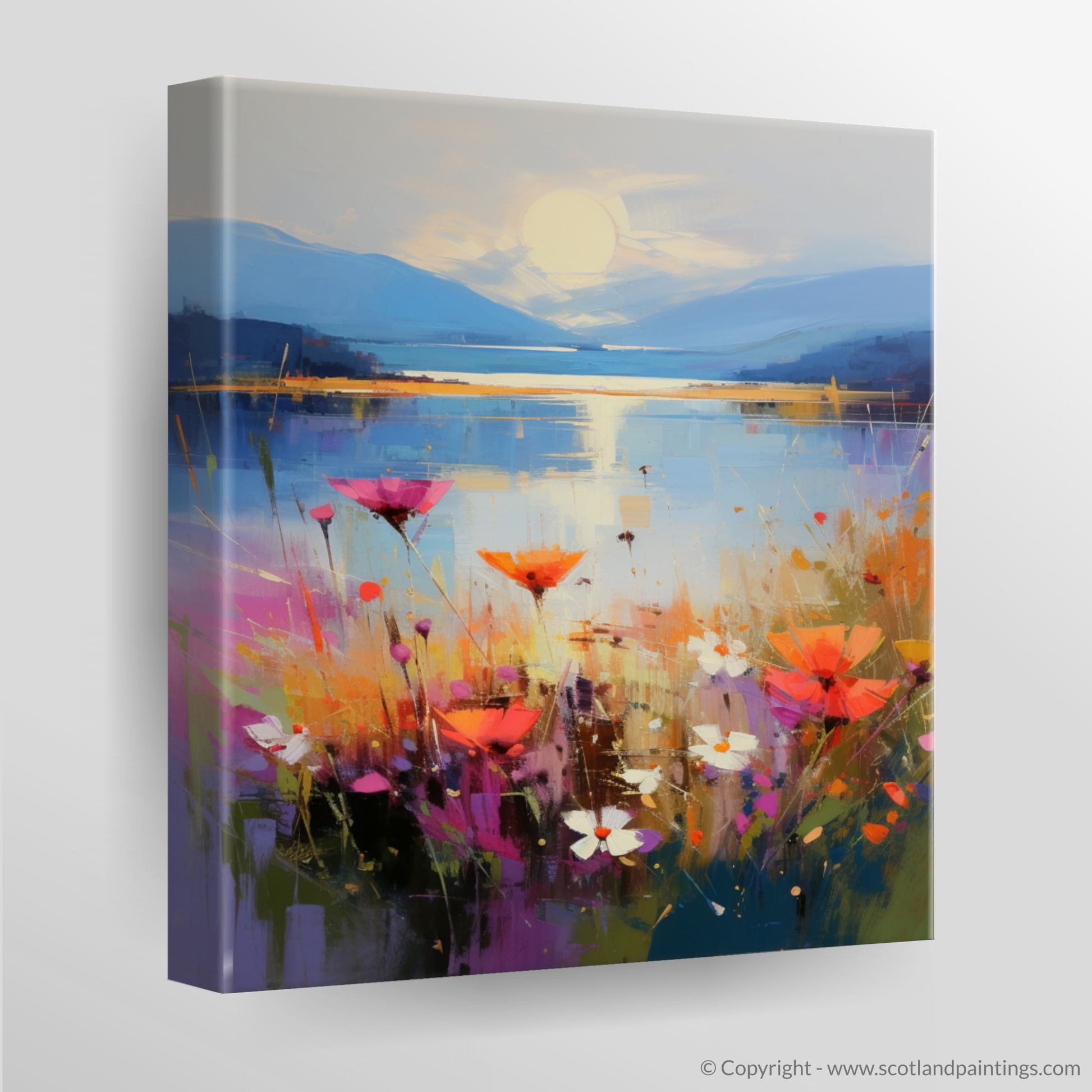 Canvas Print of Wildflowers by Loch Lomond