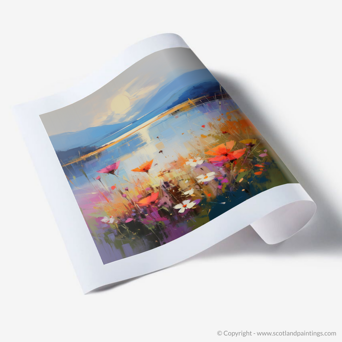 Art Print of Wildflowers by Loch Lomond