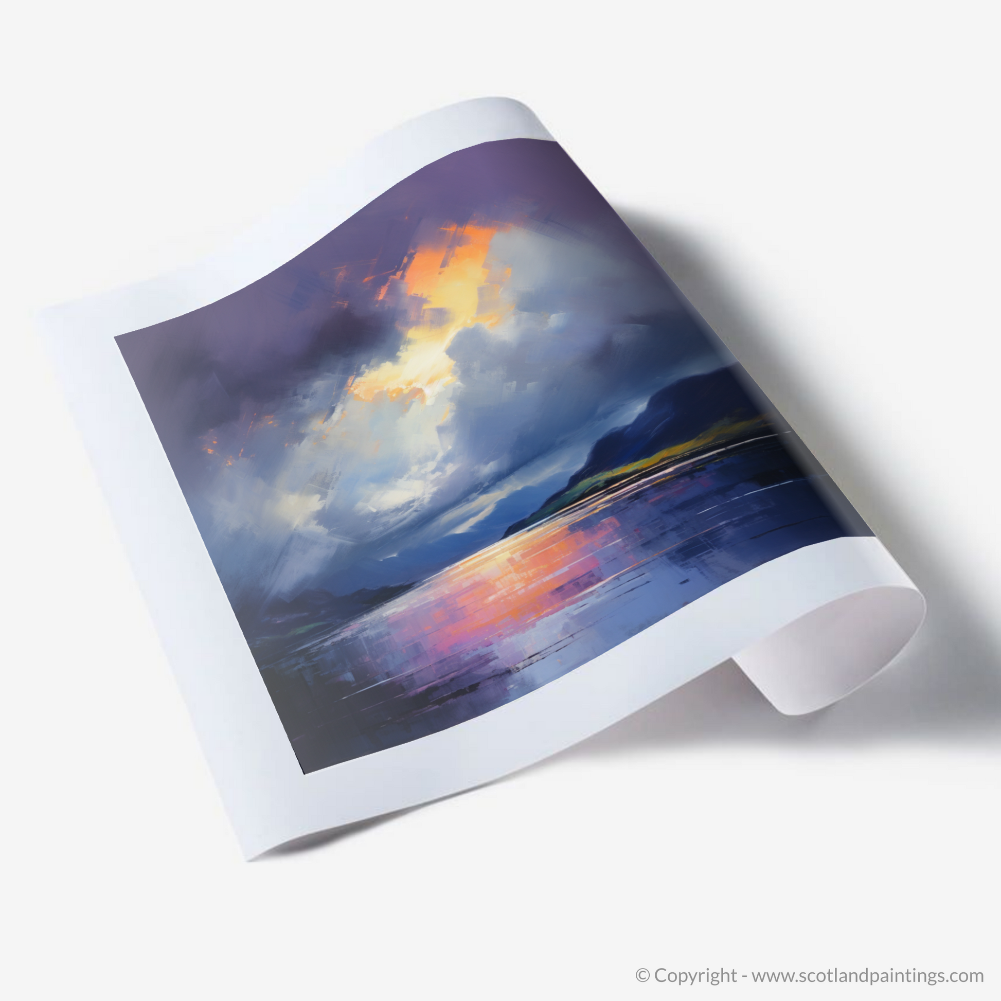 Art Print of Storm clouds above Loch Lomond