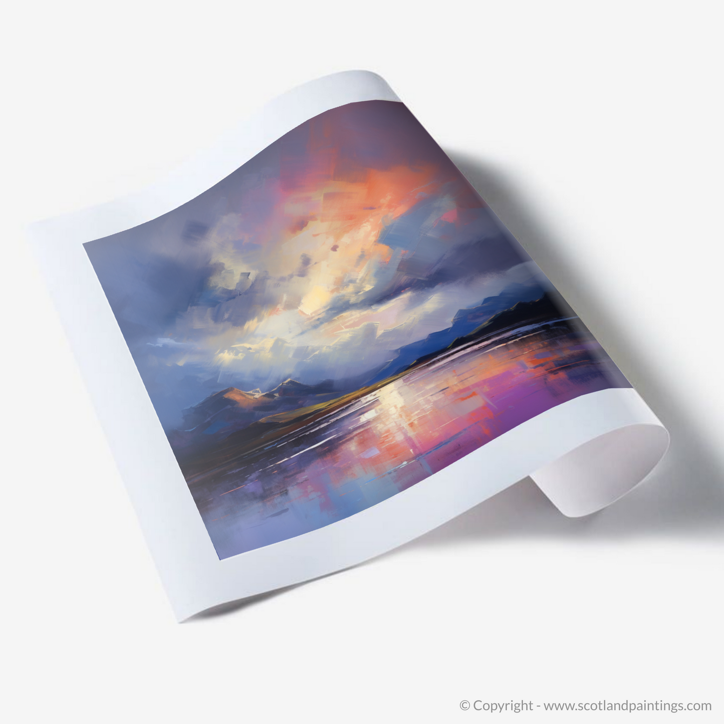 Art Print of Storm clouds above Loch Lomond