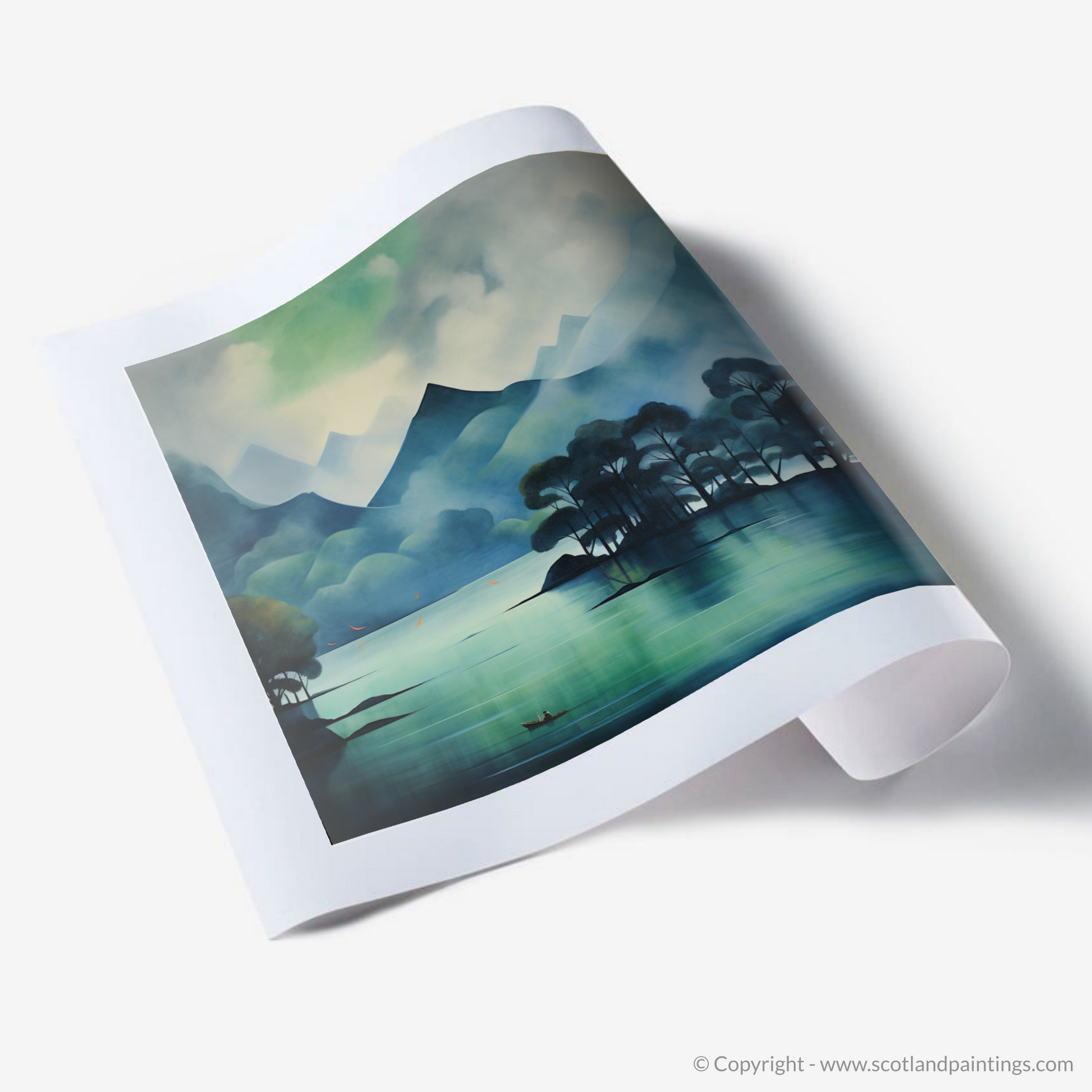 Art Print of Misty morning on Loch Lomond