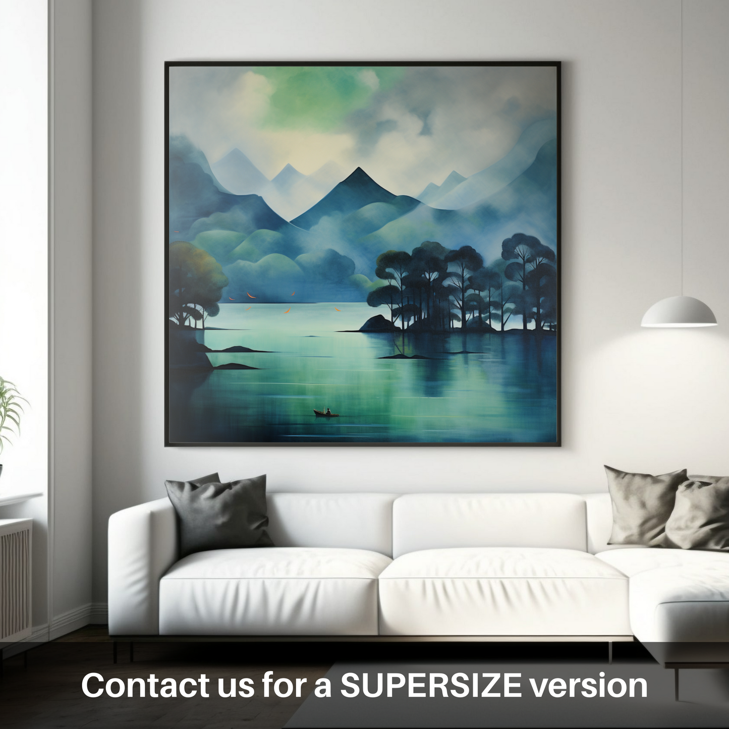 Huge supersize print of Misty morning on Loch Lomond