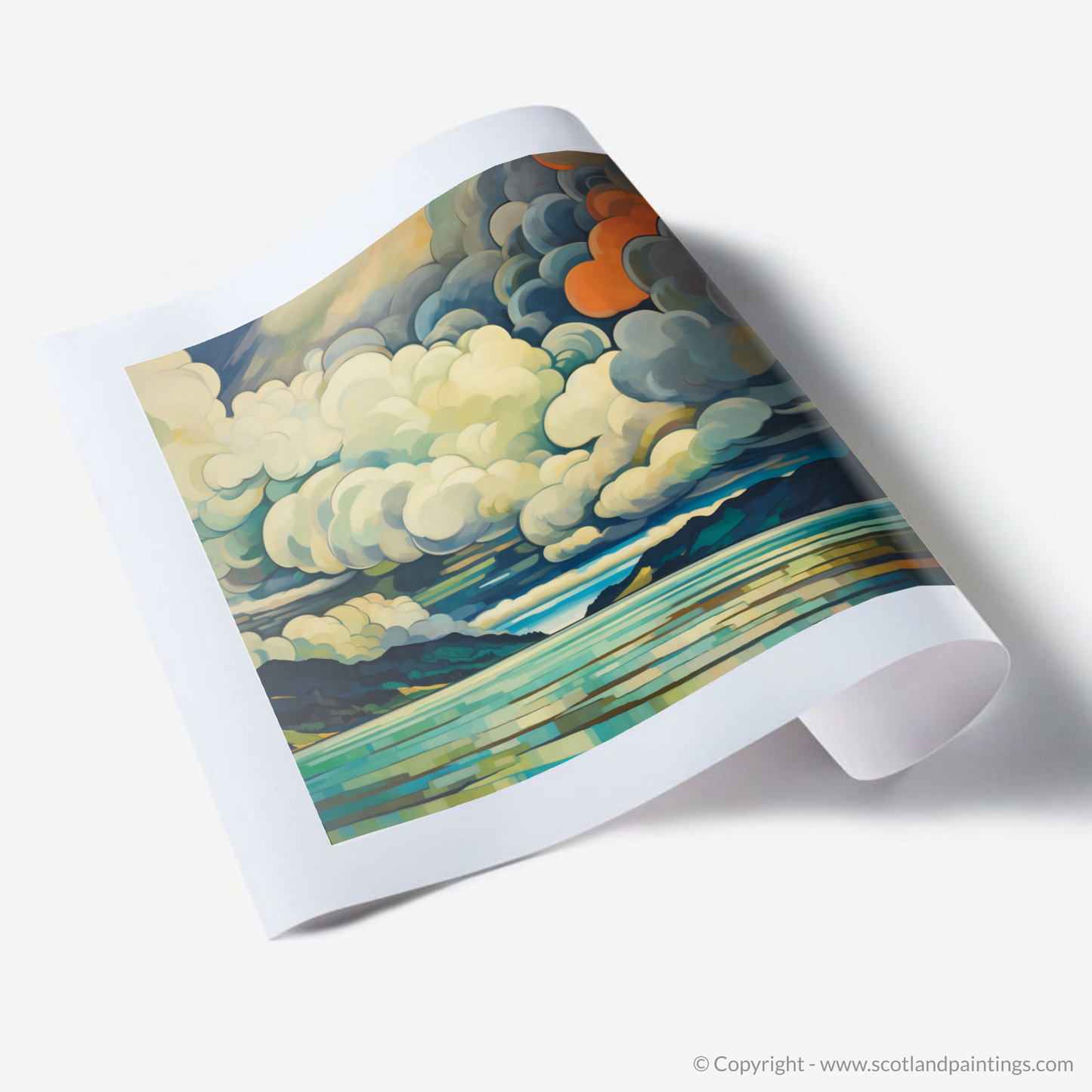 Art Print of Storm clouds above Loch Lomond