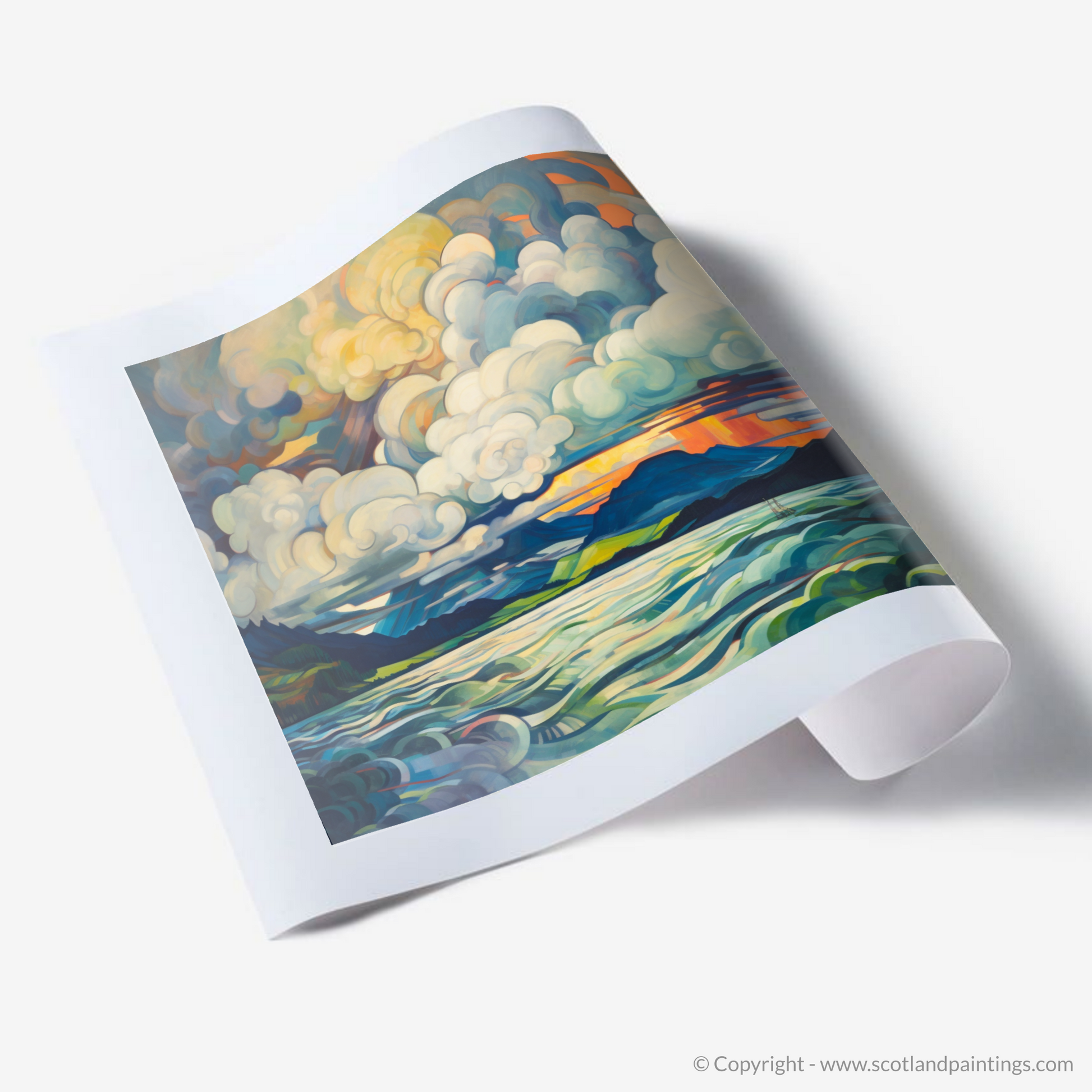 Art Print of Storm clouds above Loch Lomond