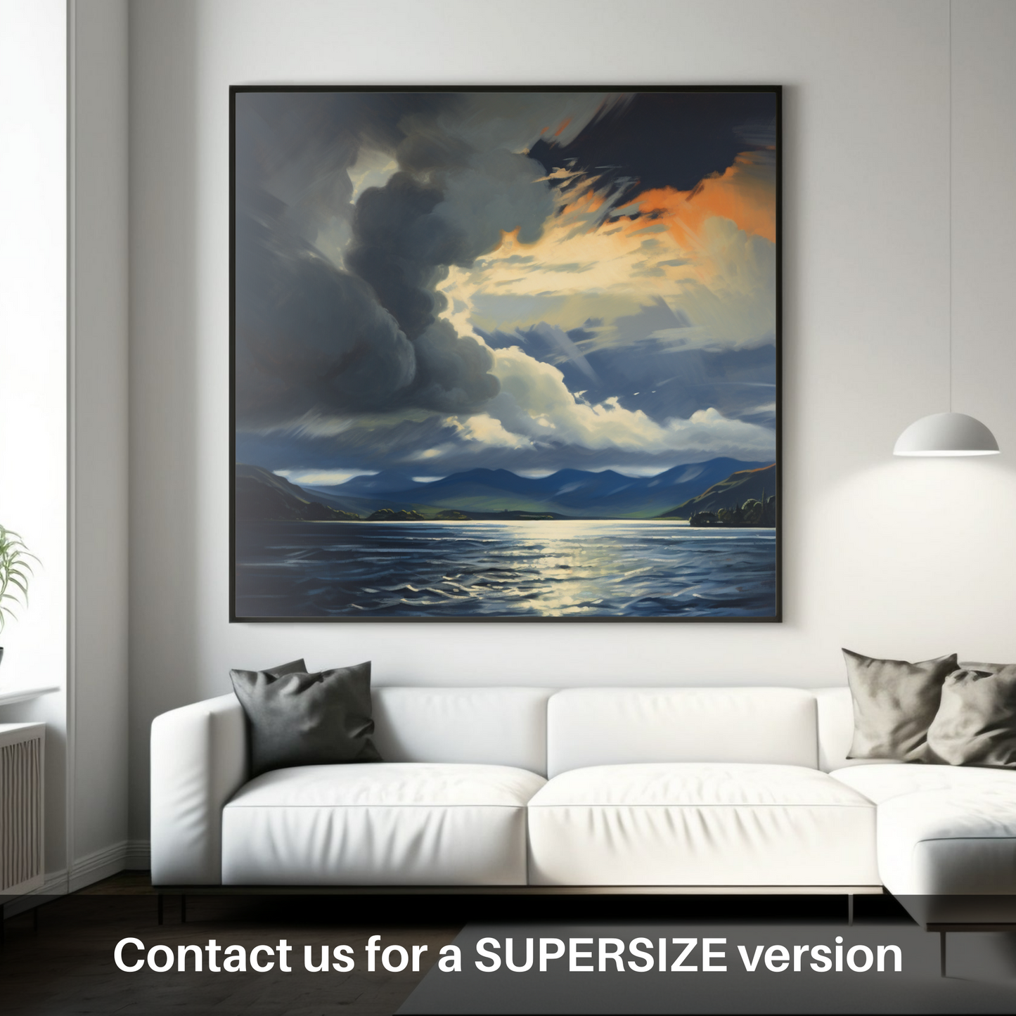 Huge supersize print of Storm clouds above Loch Lomond