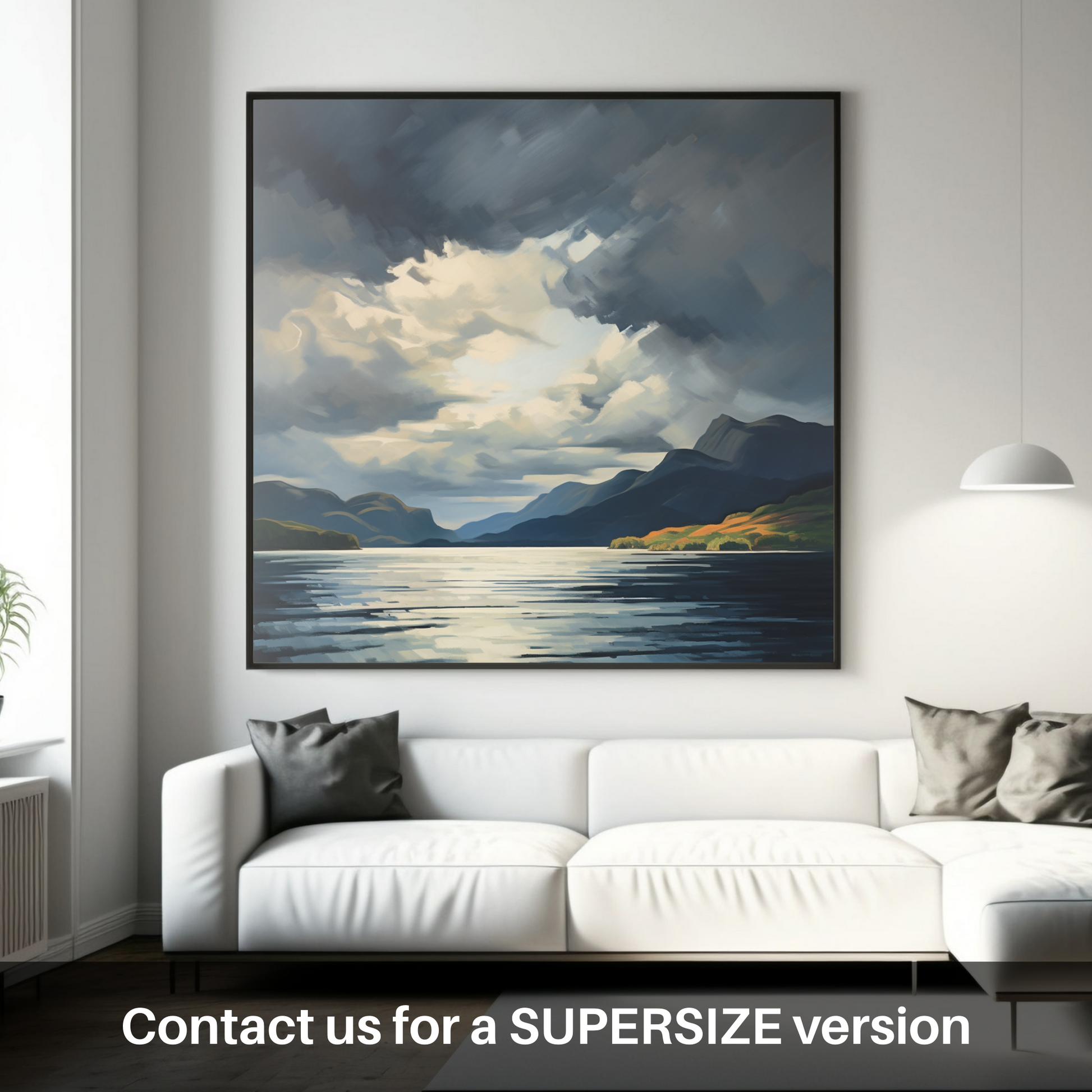 Huge supersize print of Storm clouds above Loch Lomond