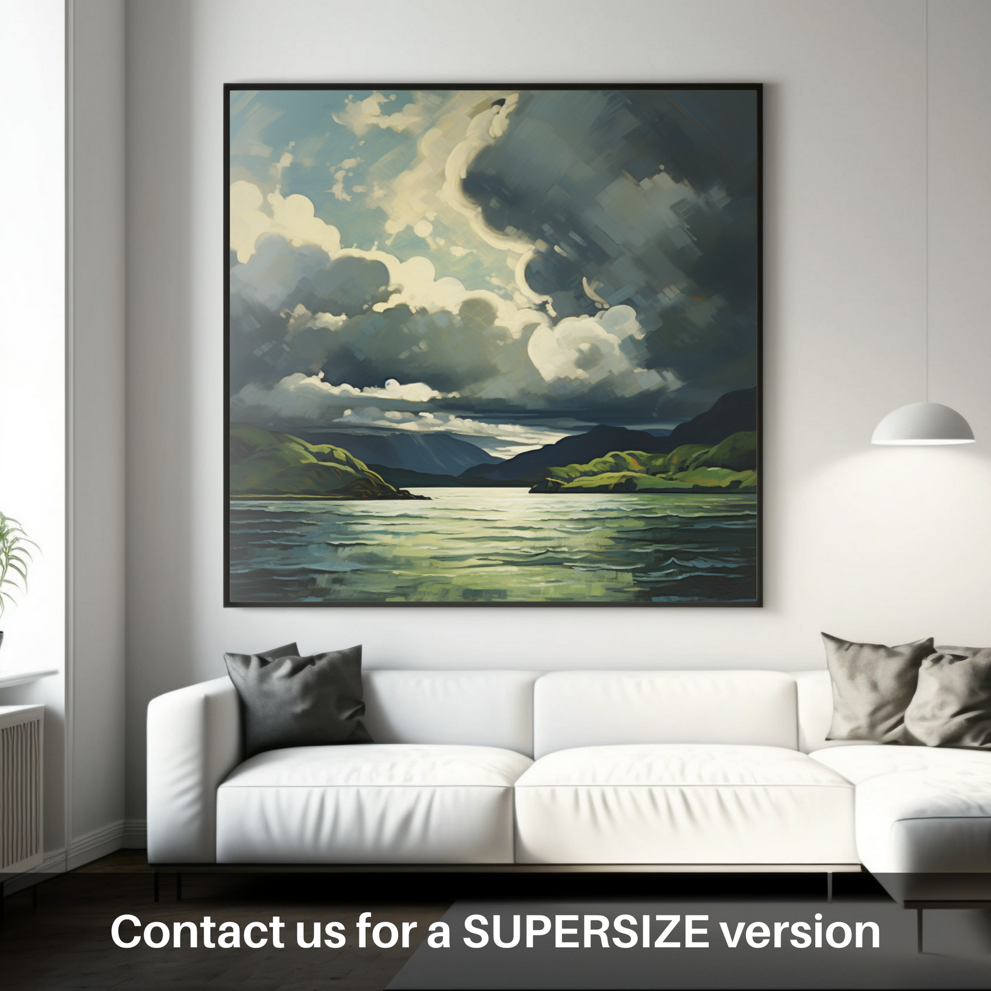 Huge supersize print of Storm clouds above Loch Lomond