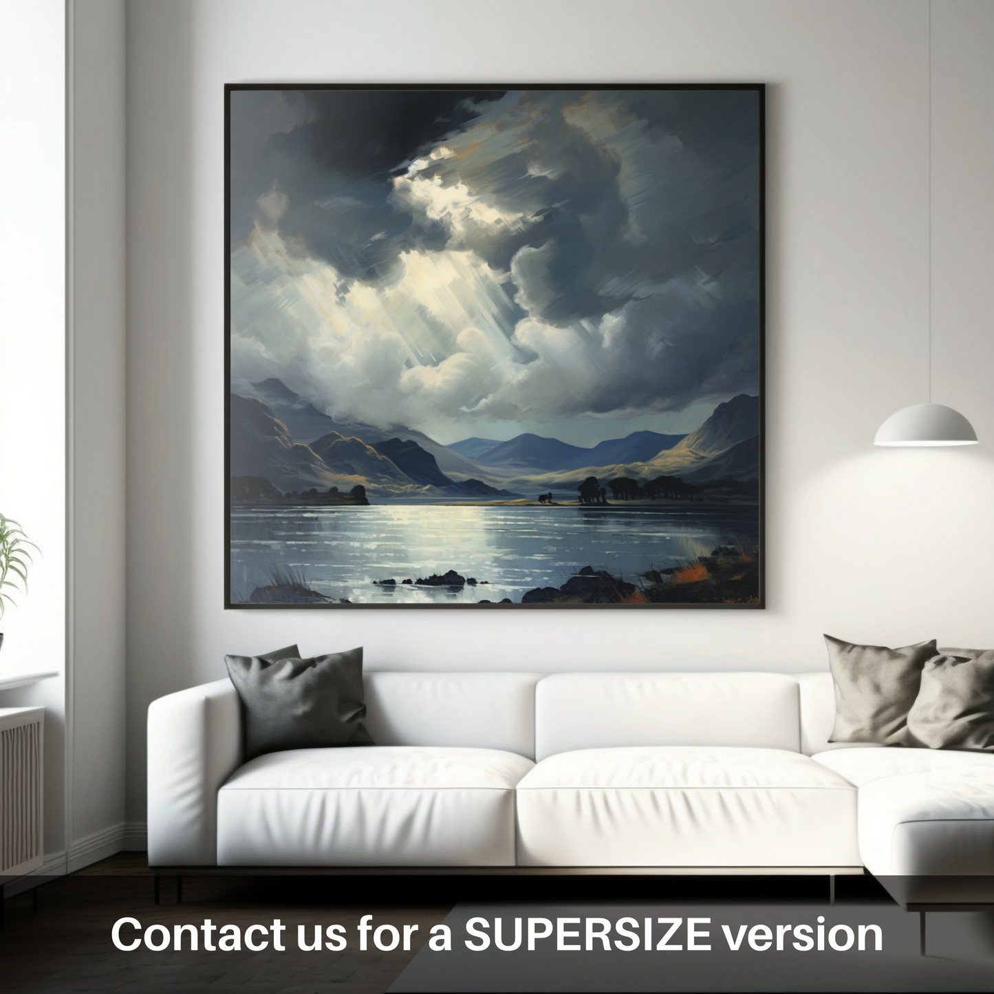 Huge supersize print of Storm clouds above Loch Lomond