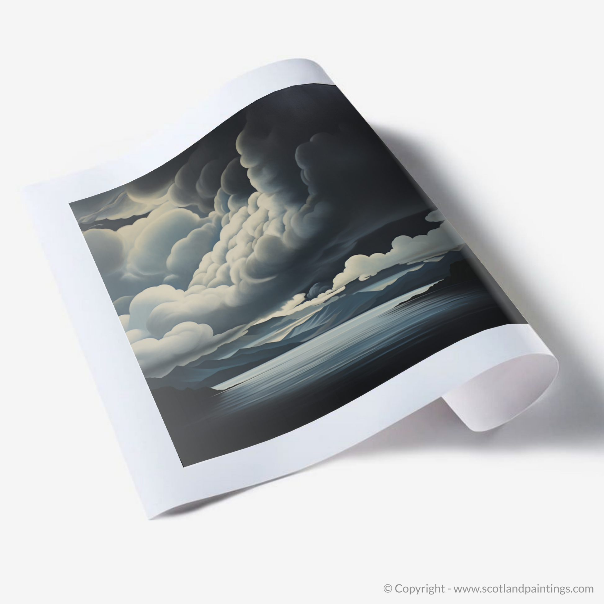 Art Print of Storm clouds above Loch Lomond