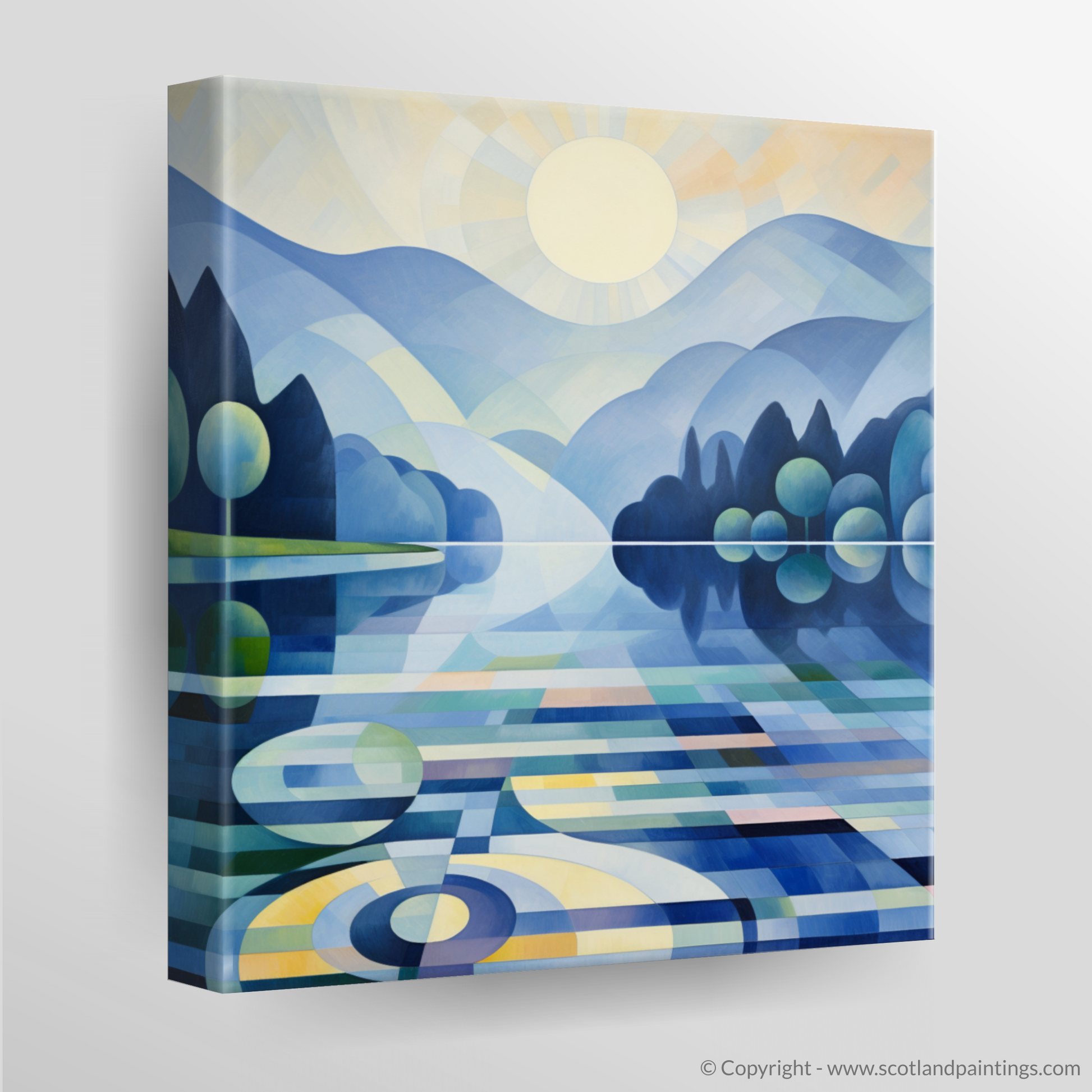 Canvas Print of Misty morning on Loch Lomond