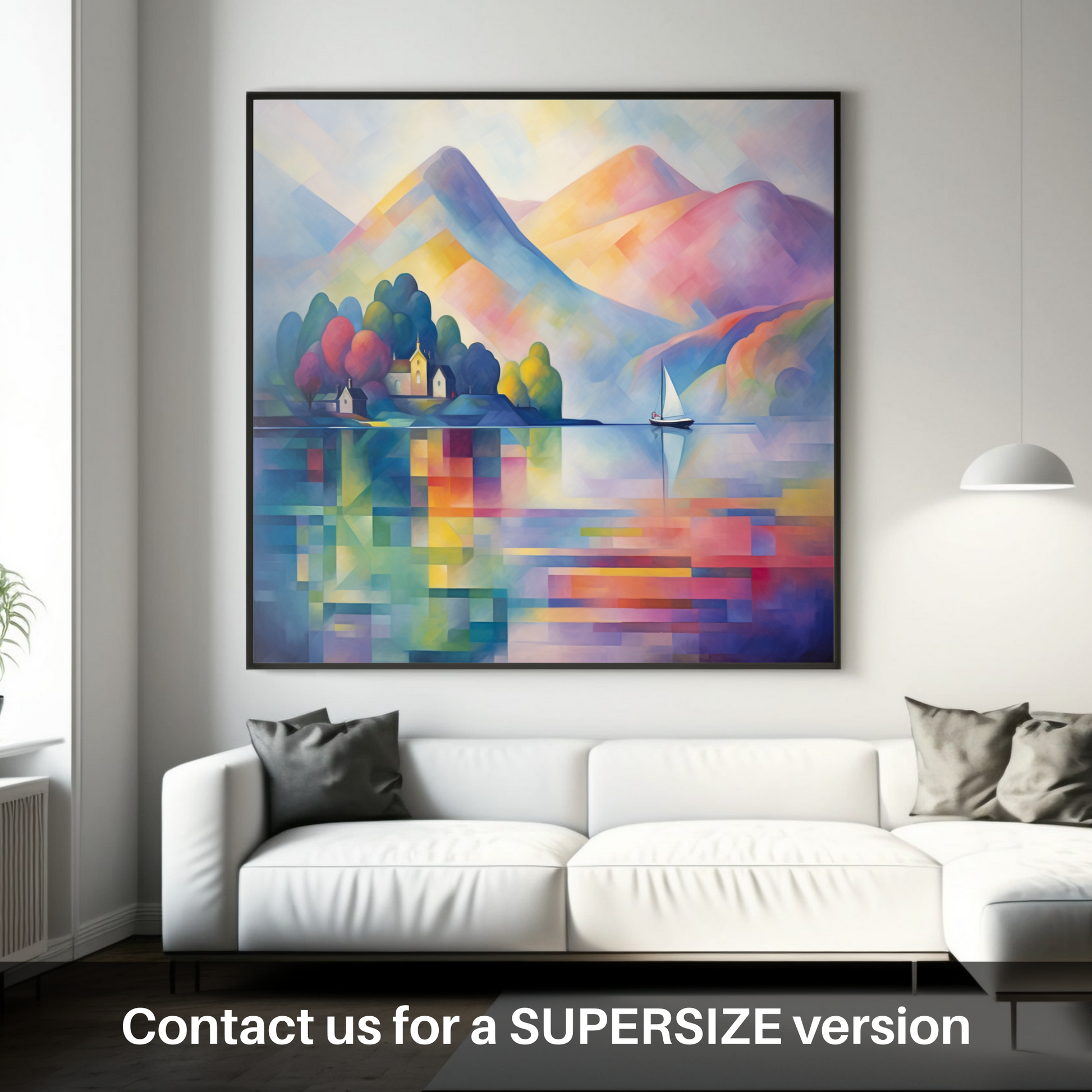 Huge supersize print of Misty morning on Loch Lomond