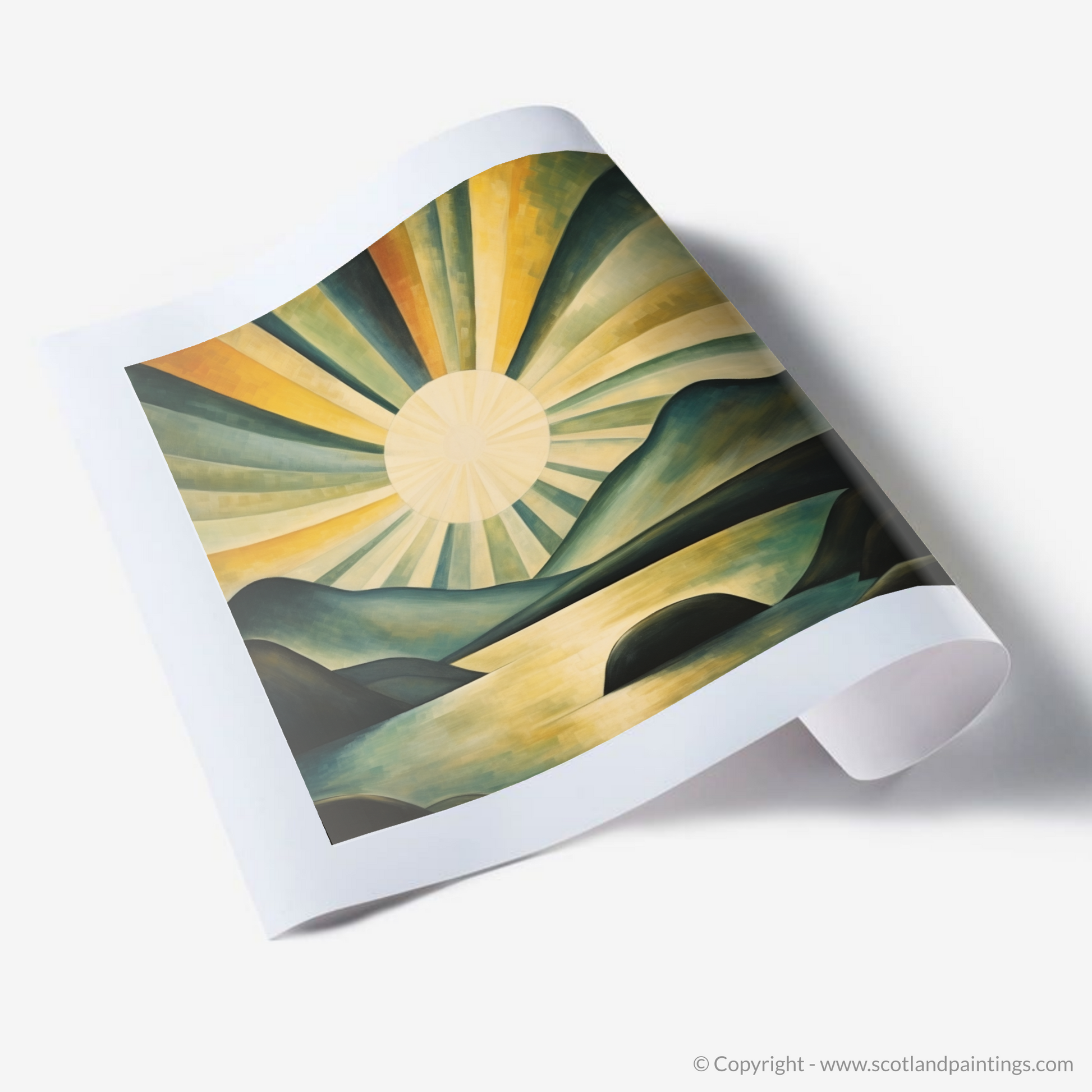 Art Print of Sunbeams on Loch Lomond