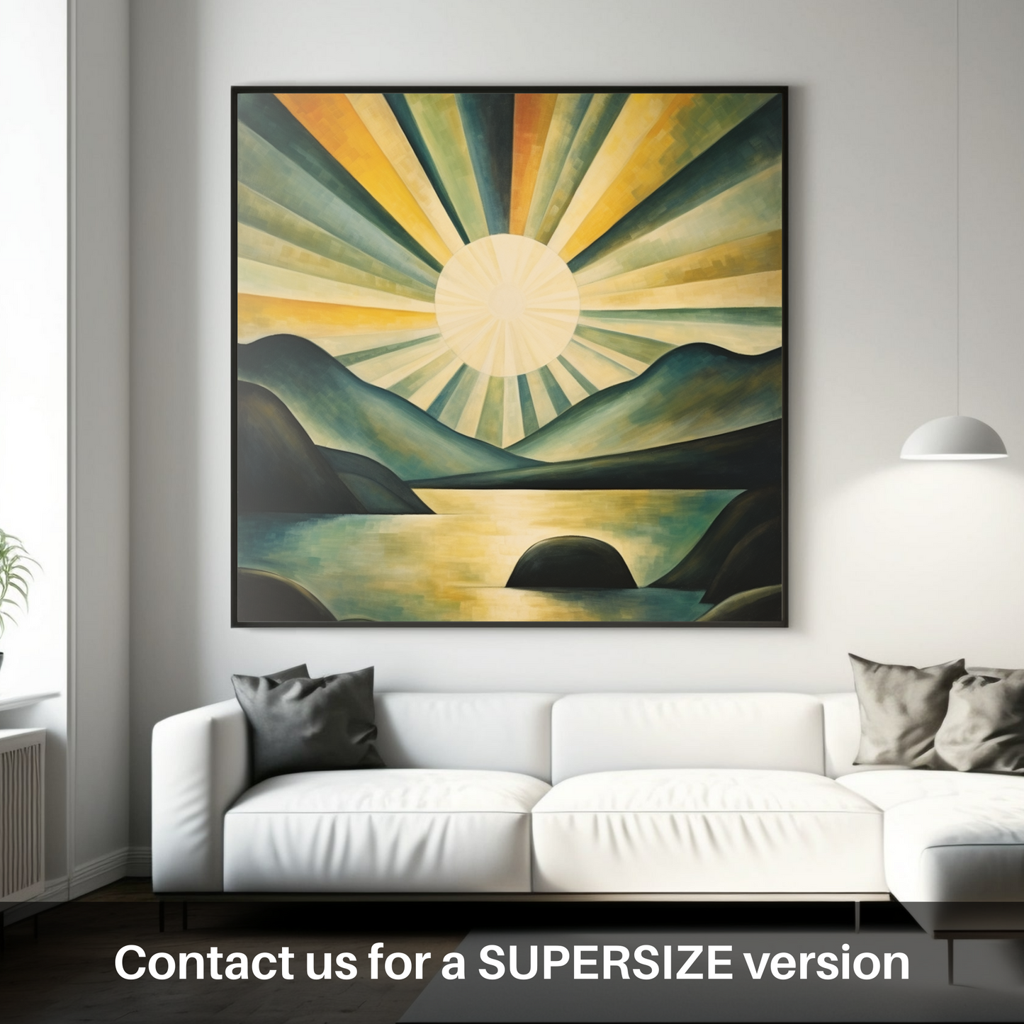 Huge supersize print of Sunbeams on Loch Lomond