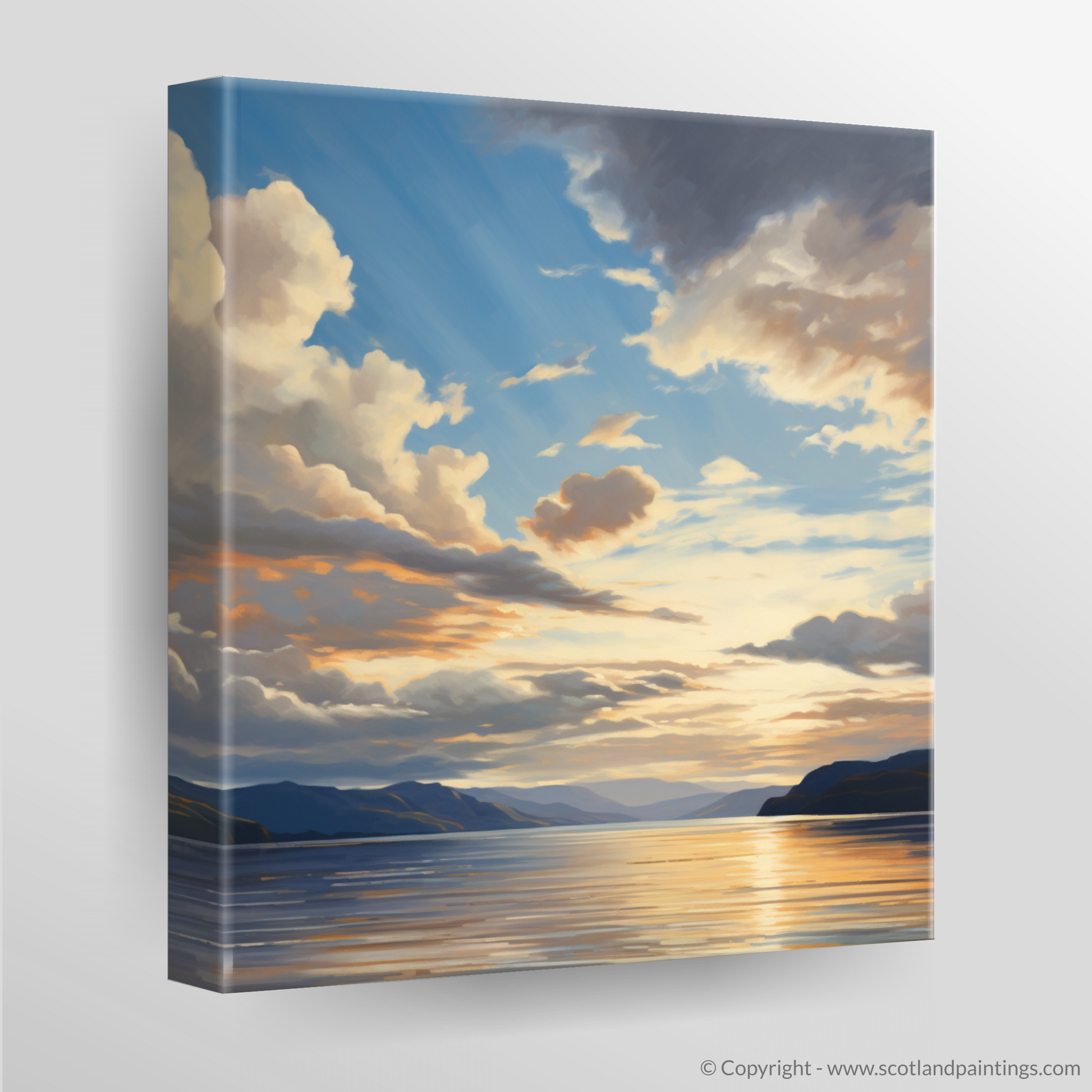 Canvas Print of A huge sky above Loch Lomond