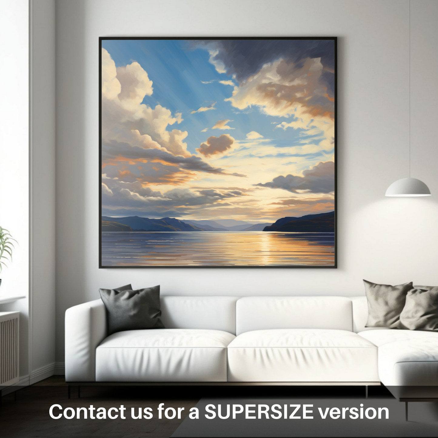 Huge supersize print of A huge sky above Loch Lomond