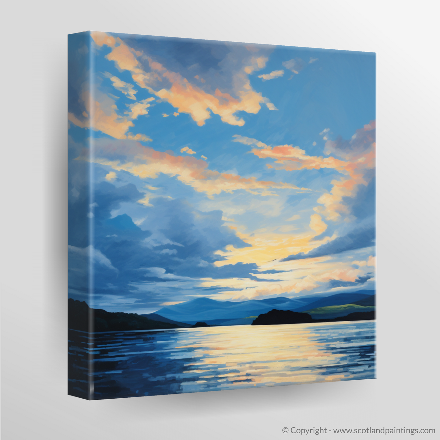 Canvas Print of A huge sky above Loch Lomond