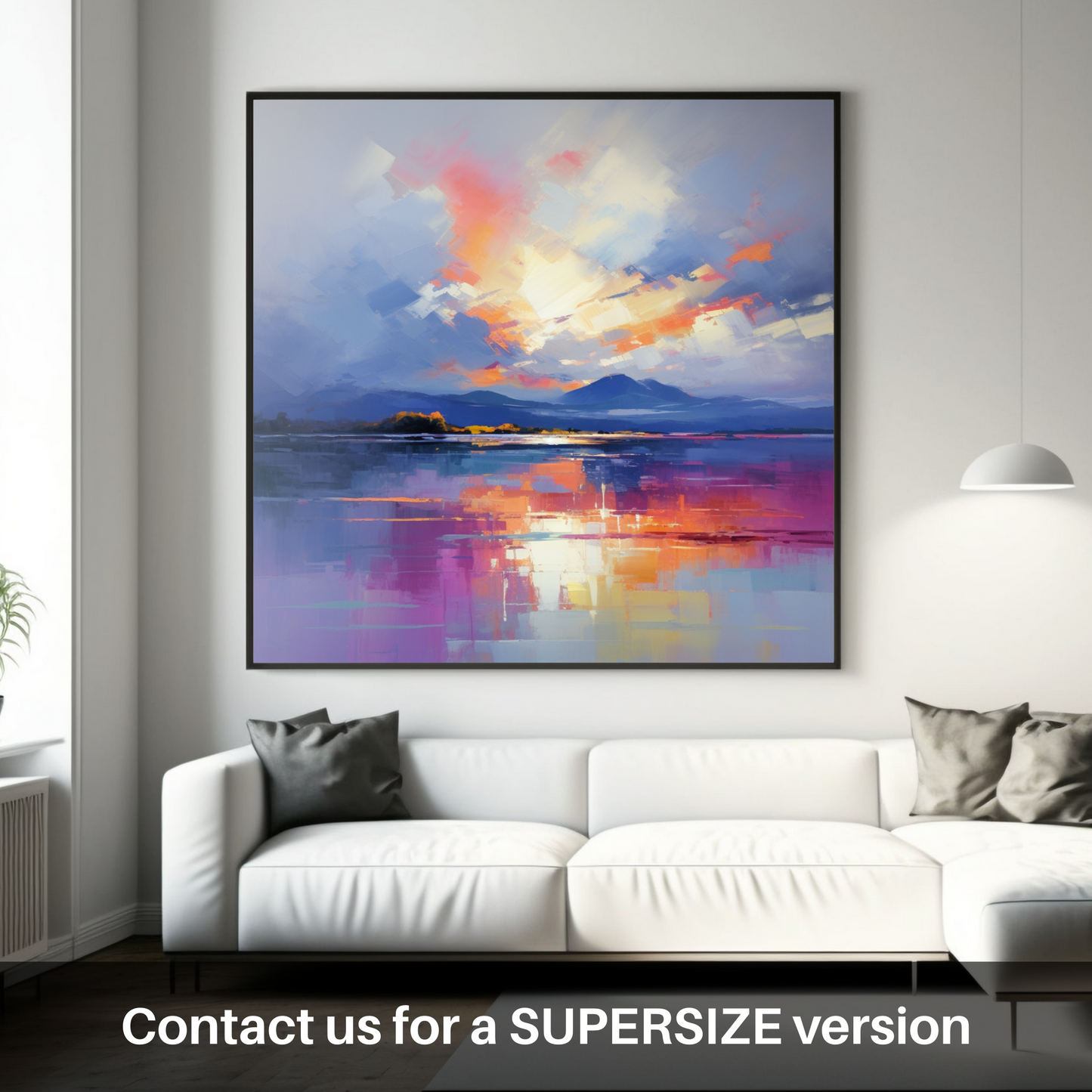 Huge supersize print of A huge sky above Loch Lomond