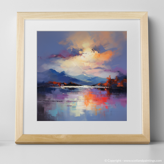 Art Print of A huge sky above Loch Lomond with a natural frame