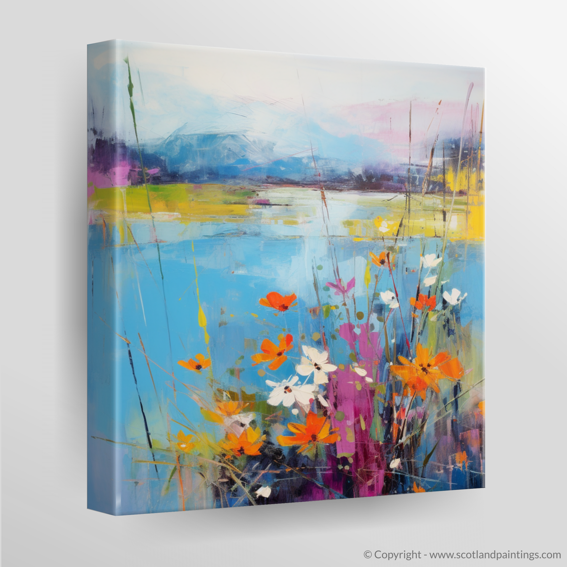 Canvas Print of Wildflowers by Loch Lomond