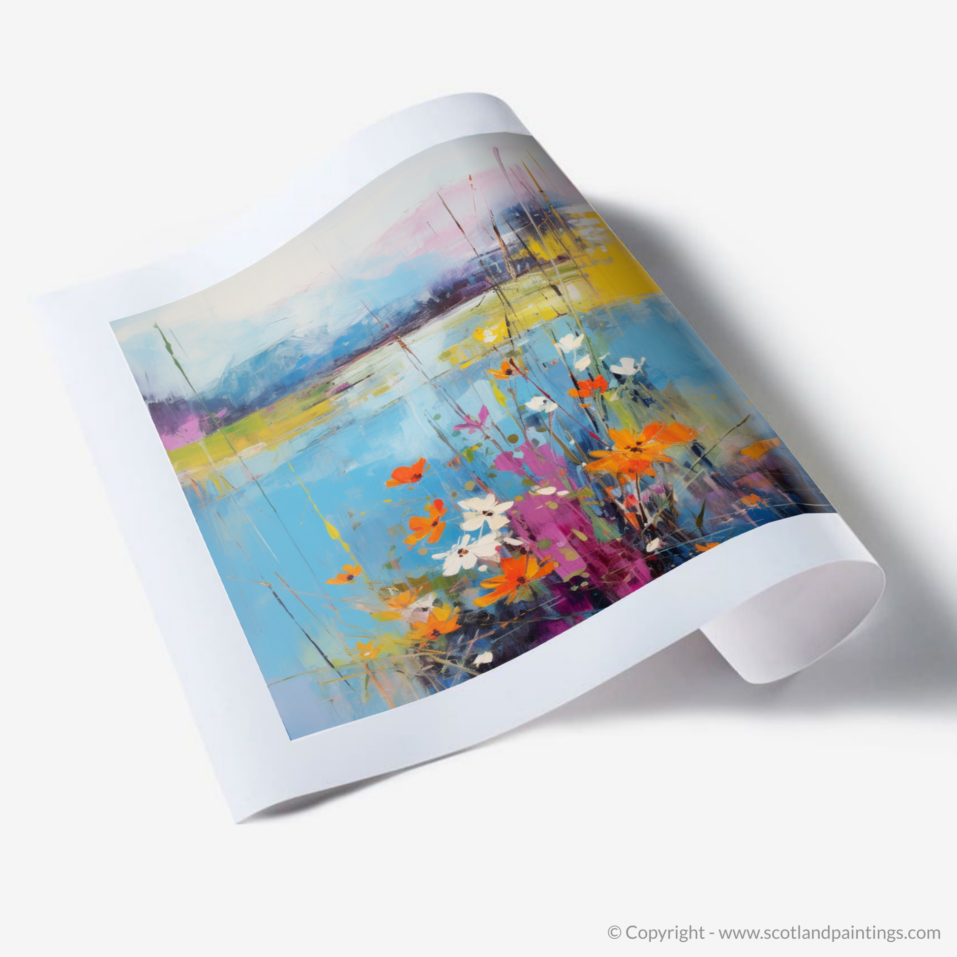 Art Print of Wildflowers by Loch Lomond