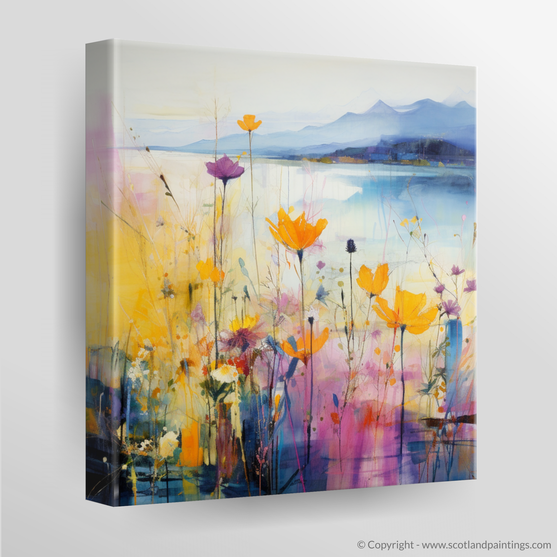 Canvas Print of Wildflowers by Loch Lomond