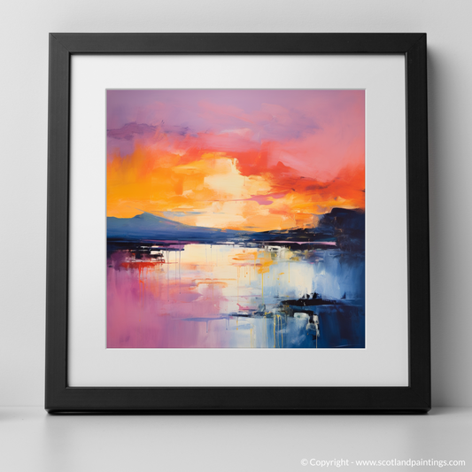 Painting and Art Print of Sunset over Loch Lomond. Sunset Serenade over Loch Lomond.