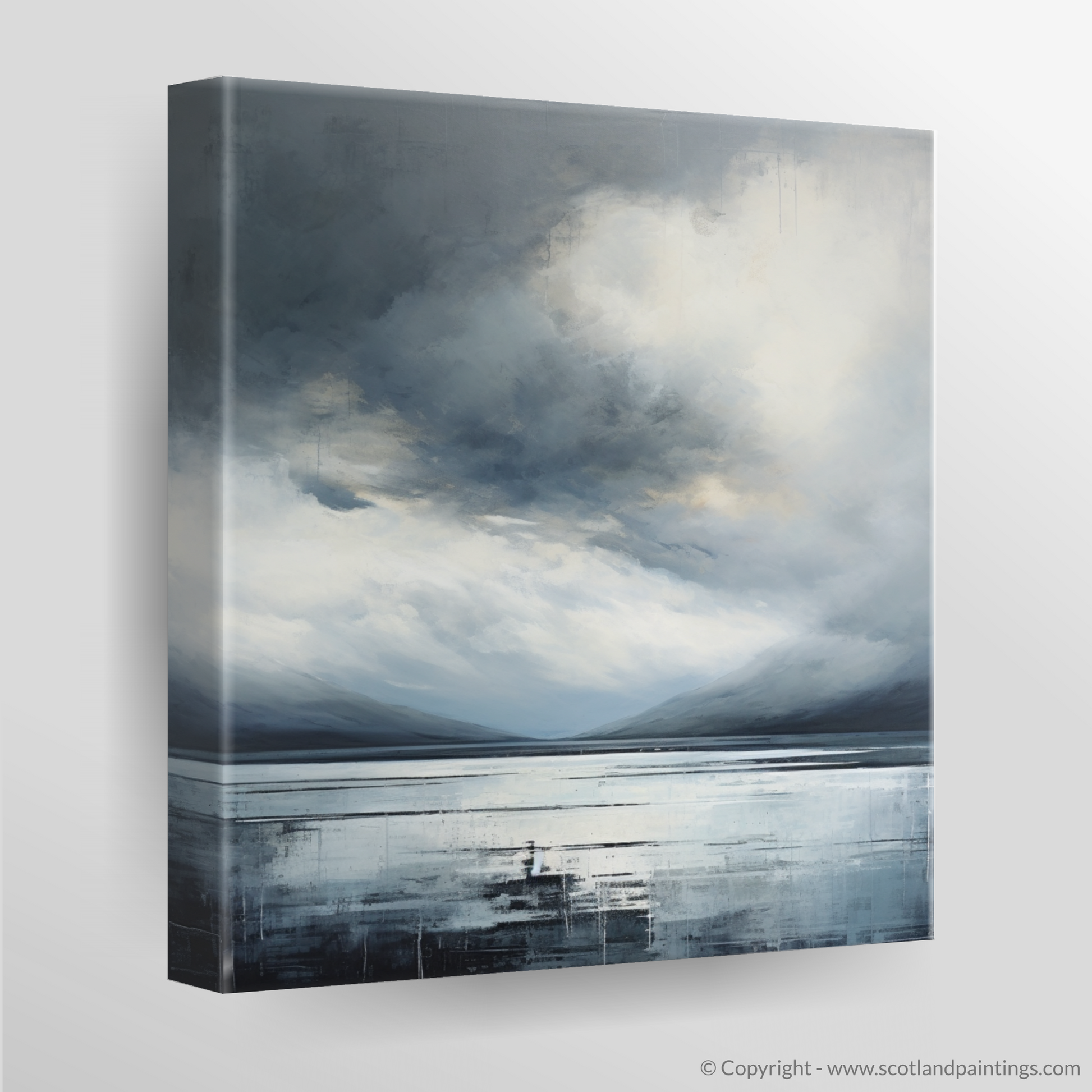 Canvas Print of Storm clouds above Loch Lomond