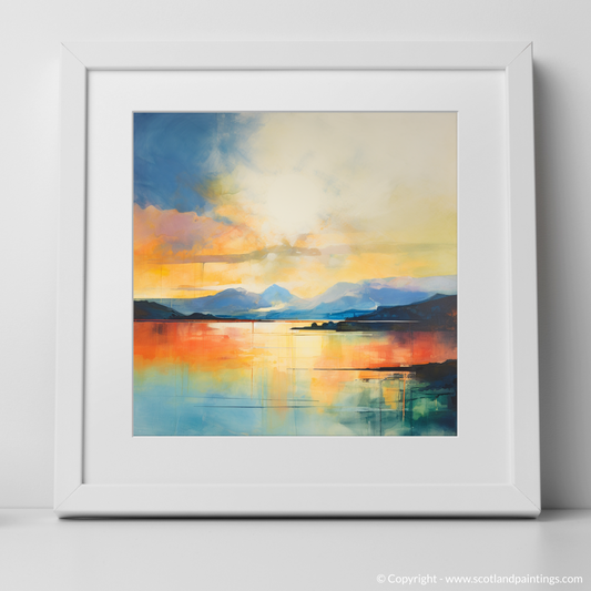 Painting and Art Print of Crepuscular rays above Loch Lomond. Crepuscular Radiance over Loch Lomond.