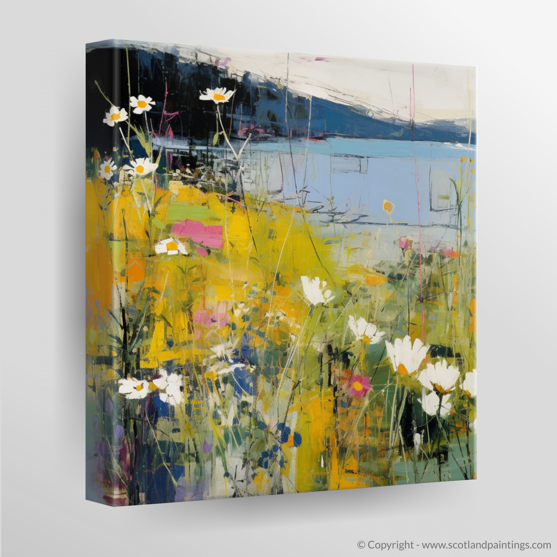 Canvas Print of Wildflowers by Loch Lomond