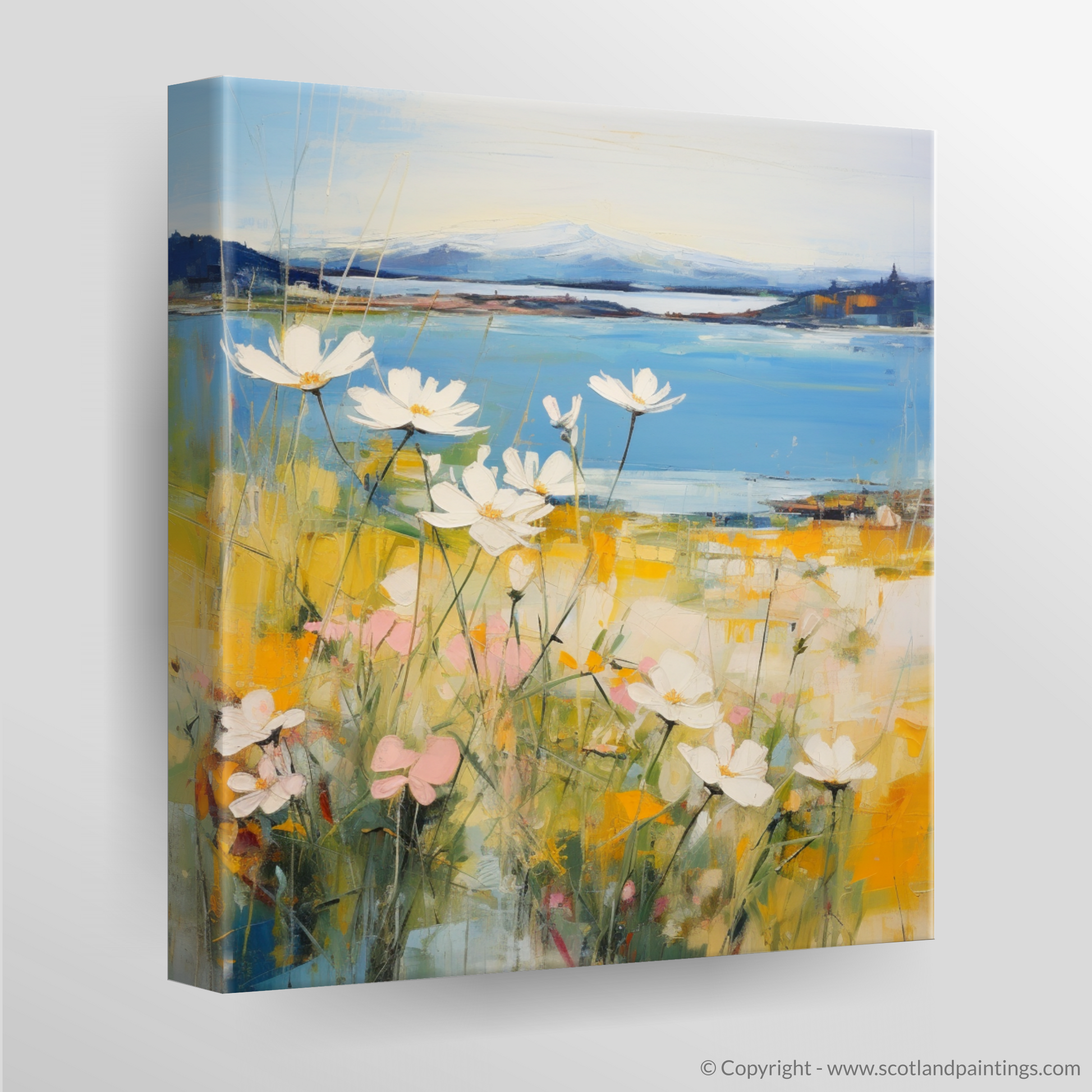 Canvas Print of Wildflowers by Loch Lomond