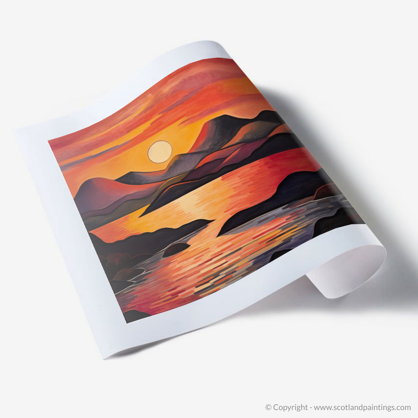 Art Print of Sunset over Loch Lomond