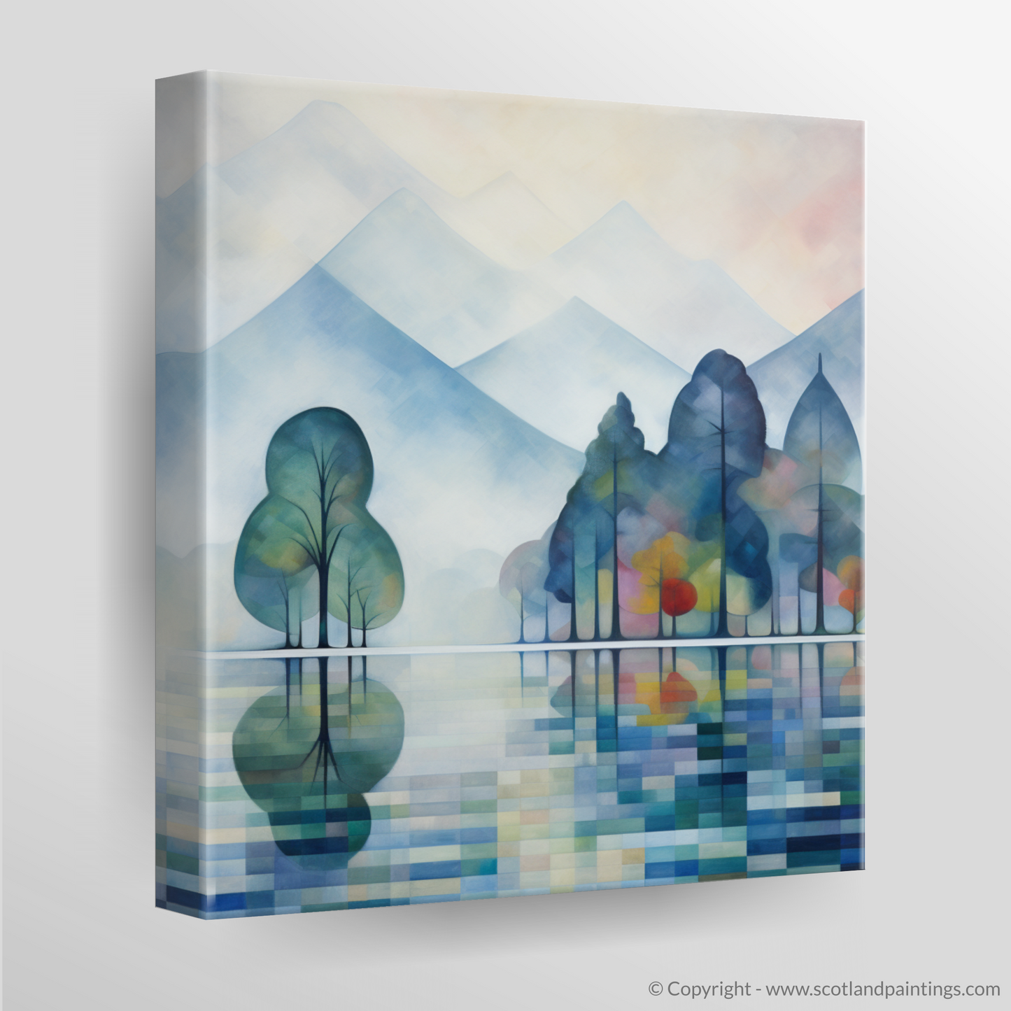 Canvas Print of Misty morning on Loch Lomond