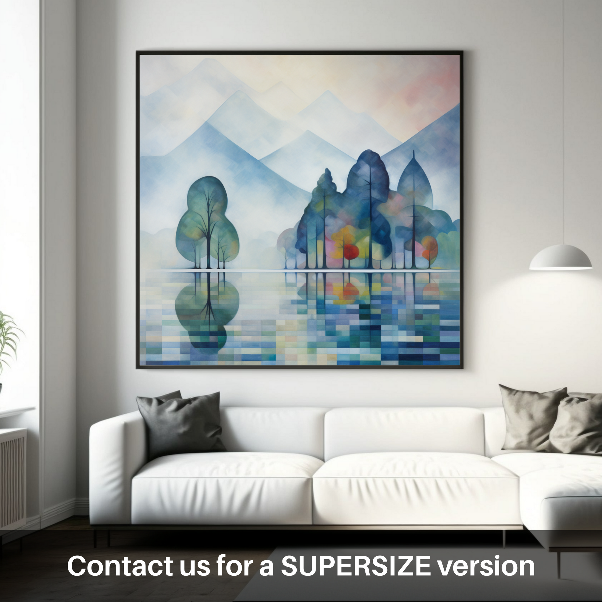 Huge supersize print of Misty morning on Loch Lomond