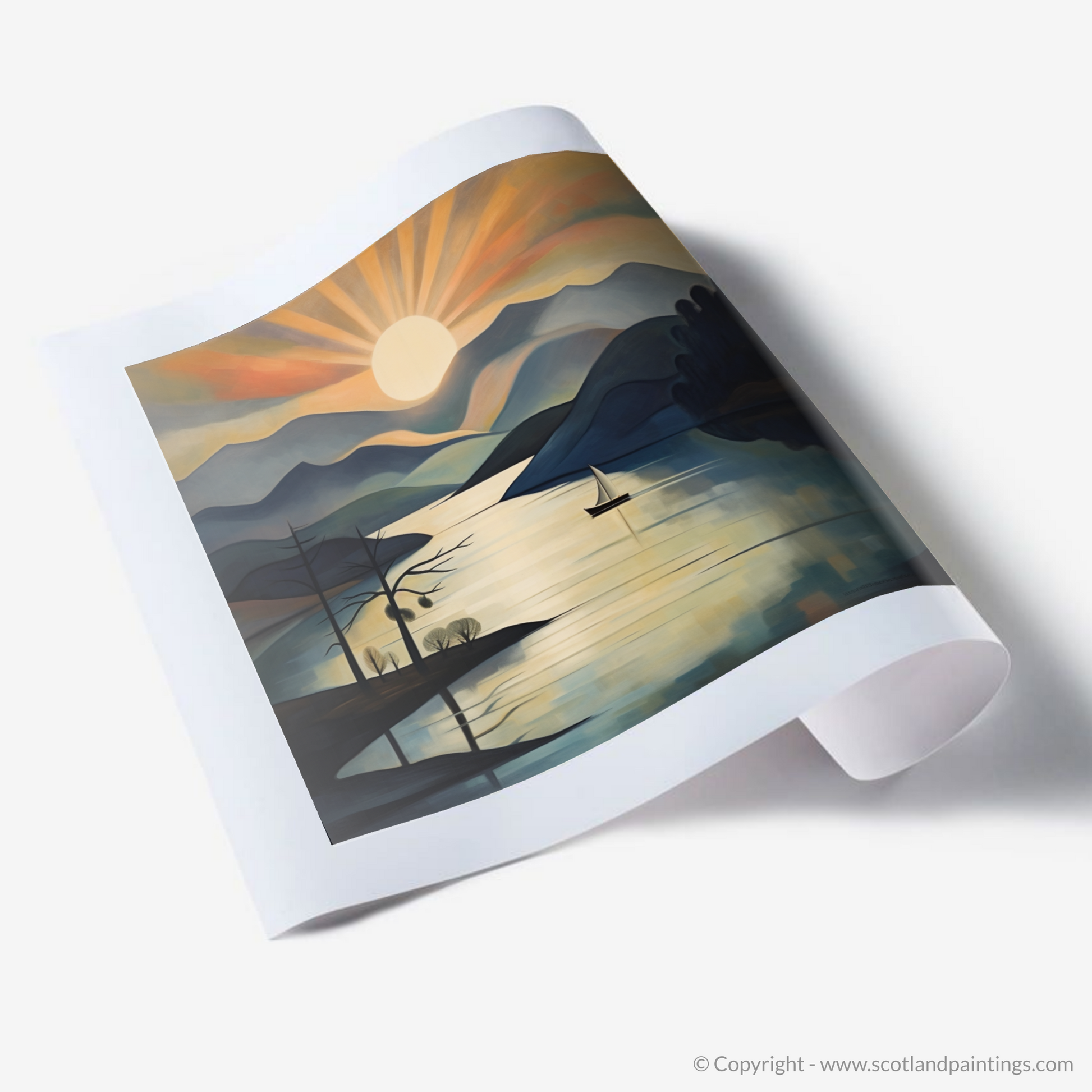 Art Print of Misty morning on Loch Lomond