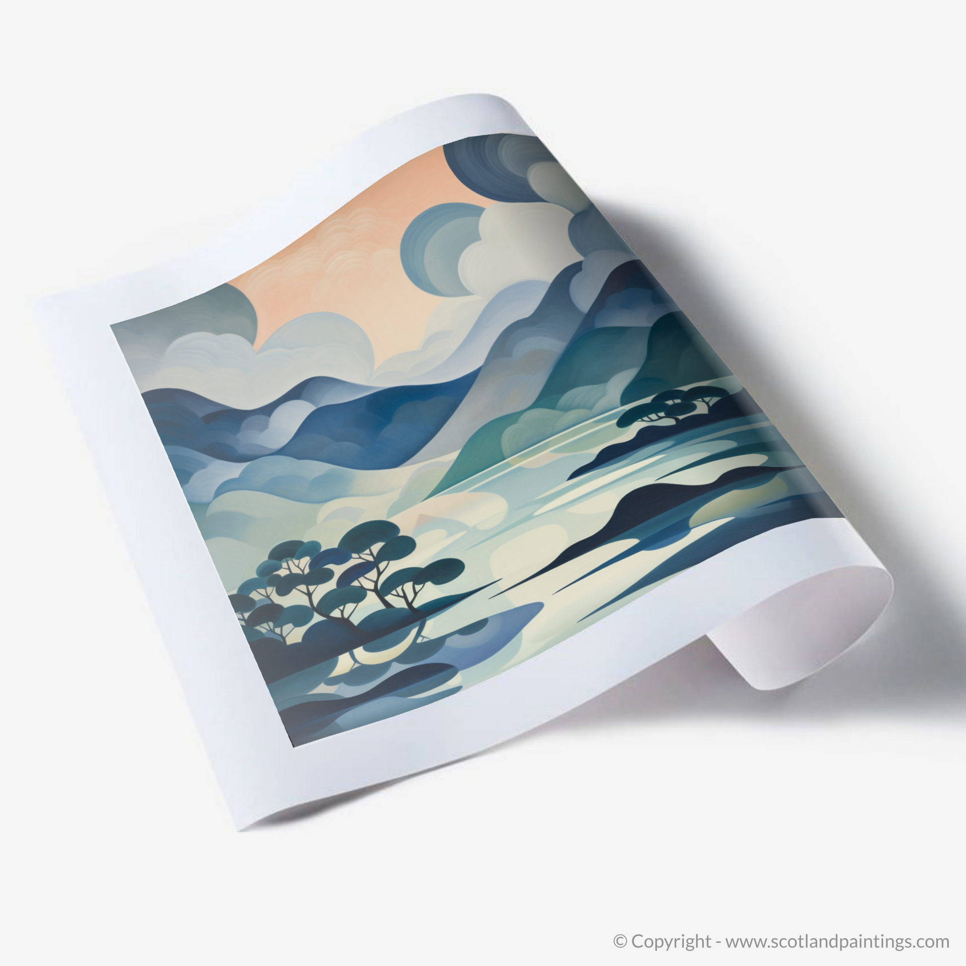 Art Print of Misty morning on Loch Lomond