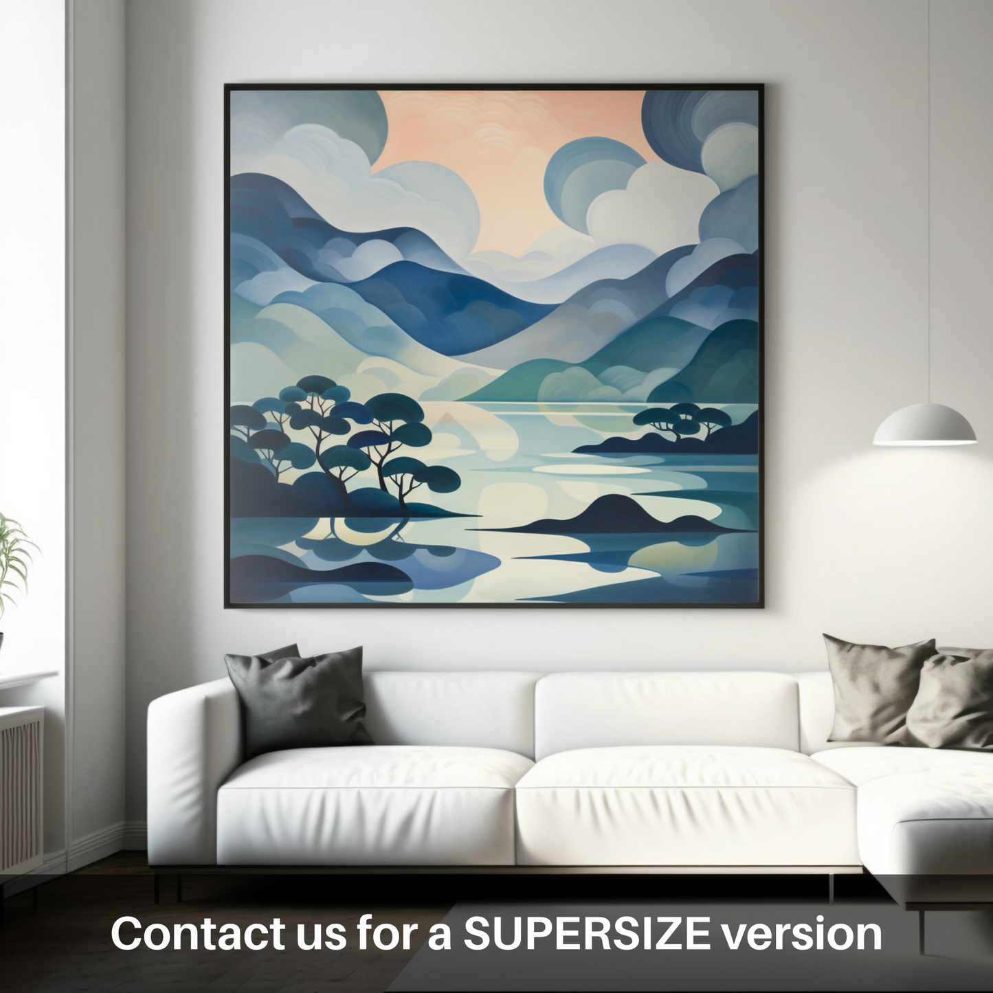 Huge supersize print of Misty morning on Loch Lomond