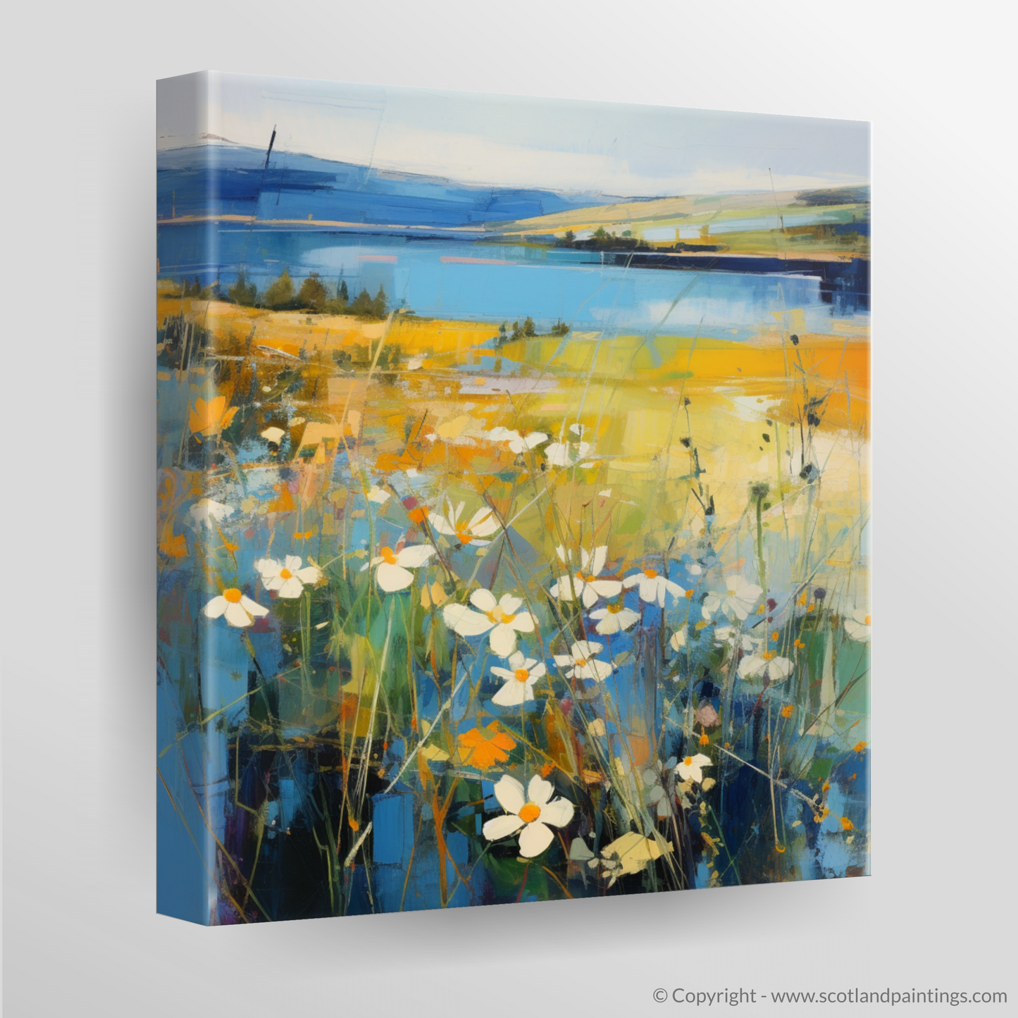 Canvas Print of Wildflowers by Loch Lomond