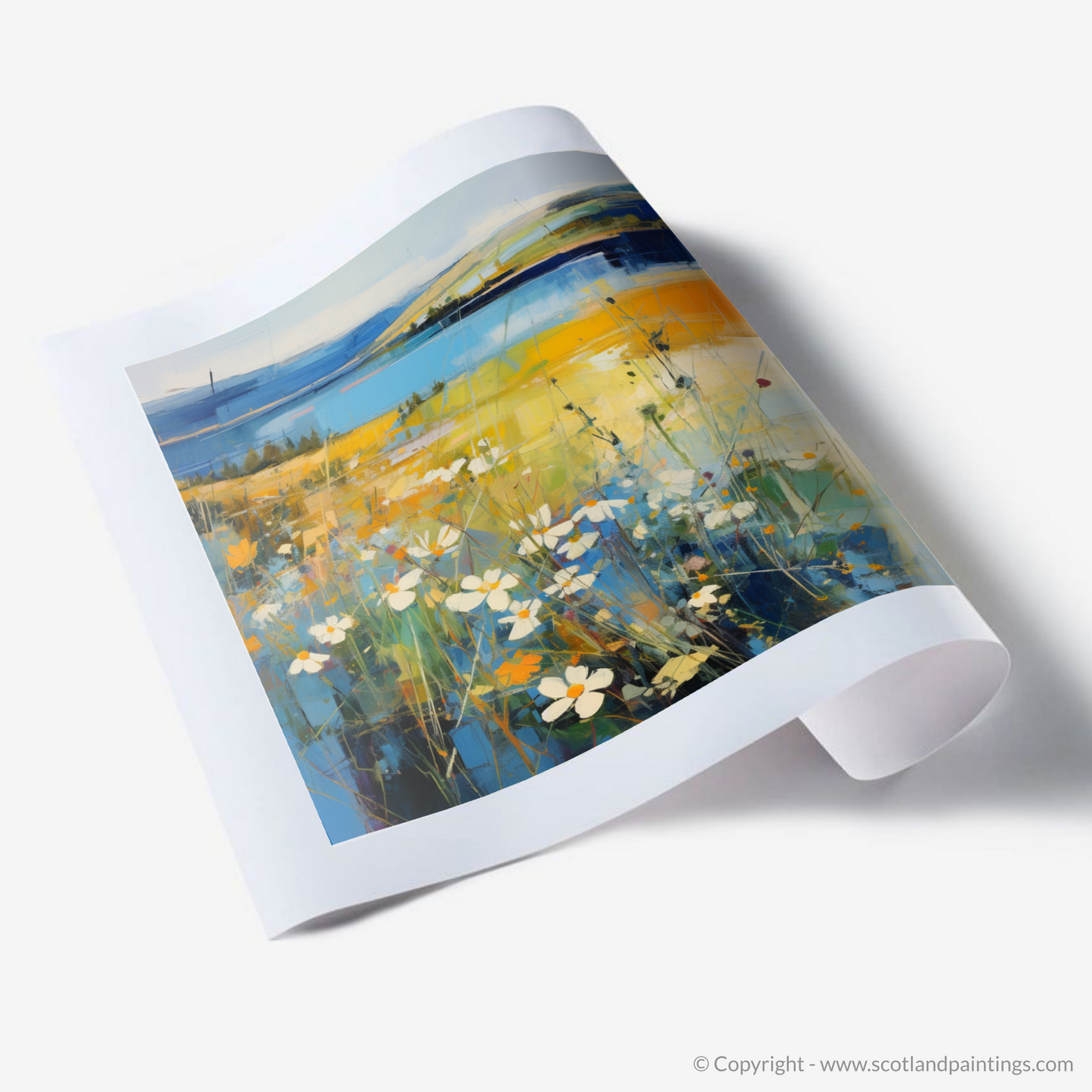 Art Print of Wildflowers by Loch Lomond