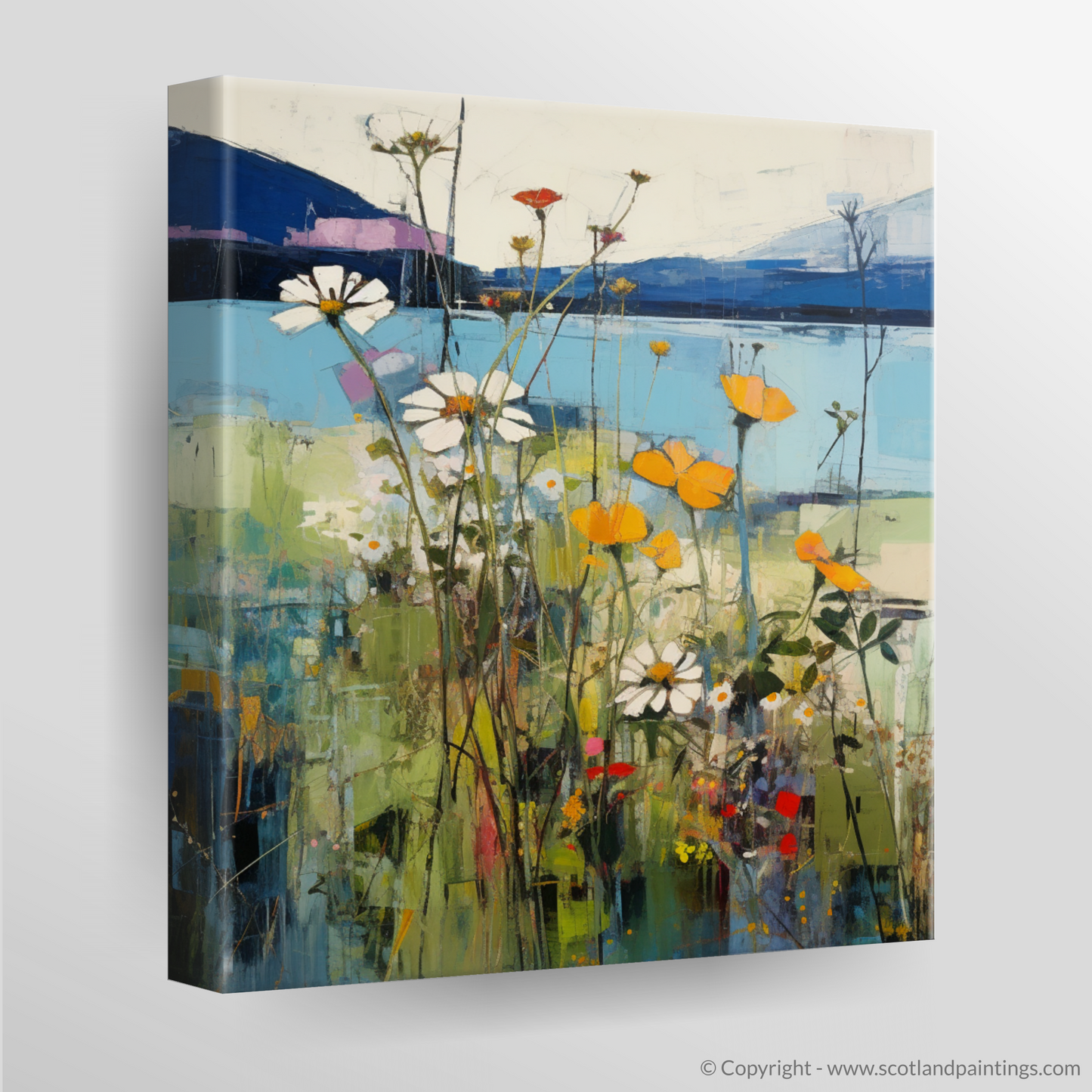 Canvas Print of Wildflowers by Loch Lomond