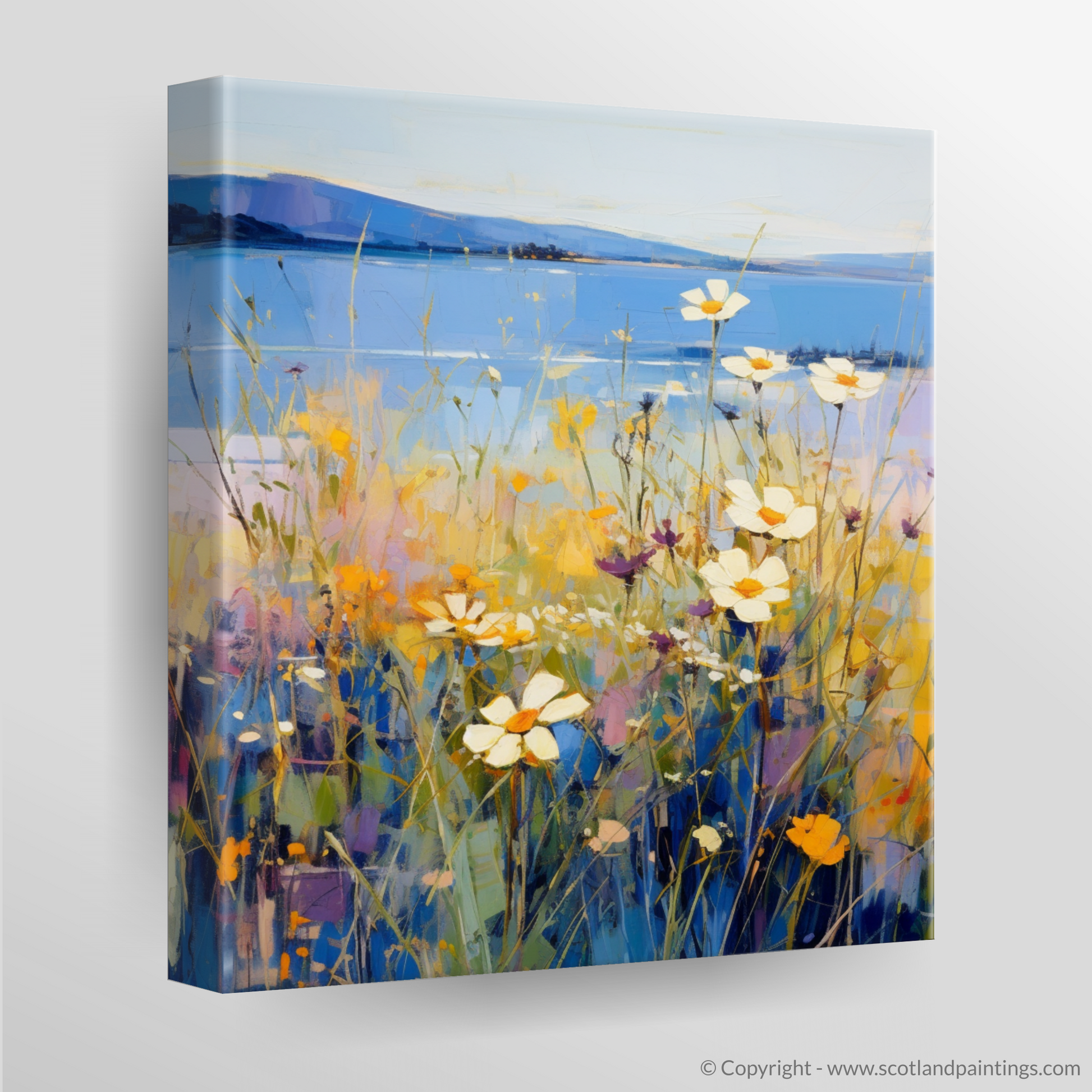 Canvas Print of Wildflowers by Loch Lomond