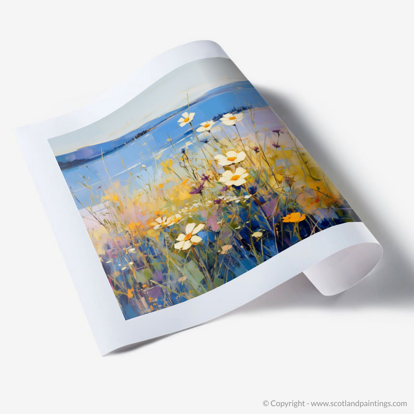 Art Print of Wildflowers by Loch Lomond