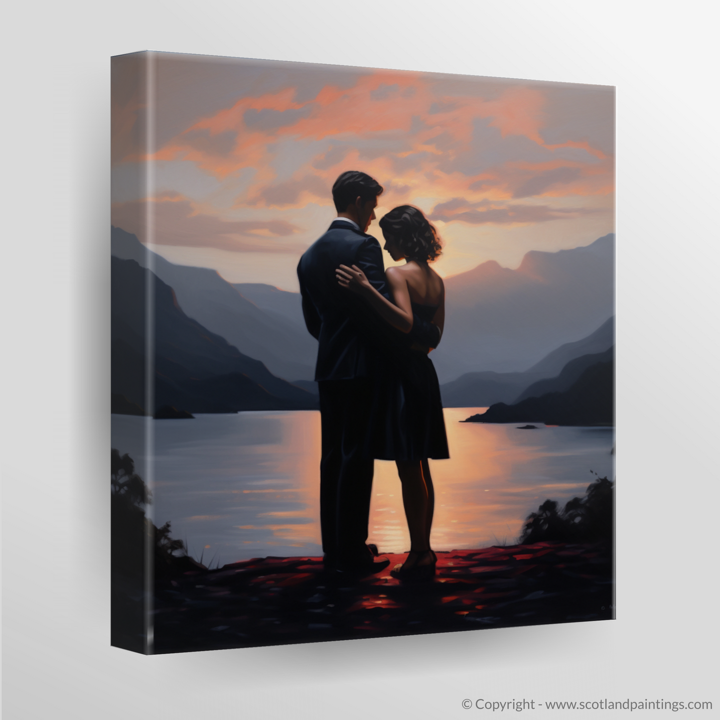 Canvas Print of Dusk on Loch Lomond