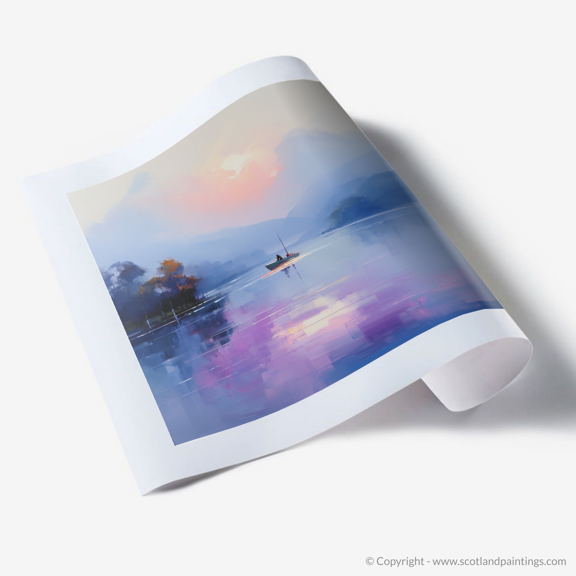 Art Print of Misty morning on Loch Lomond