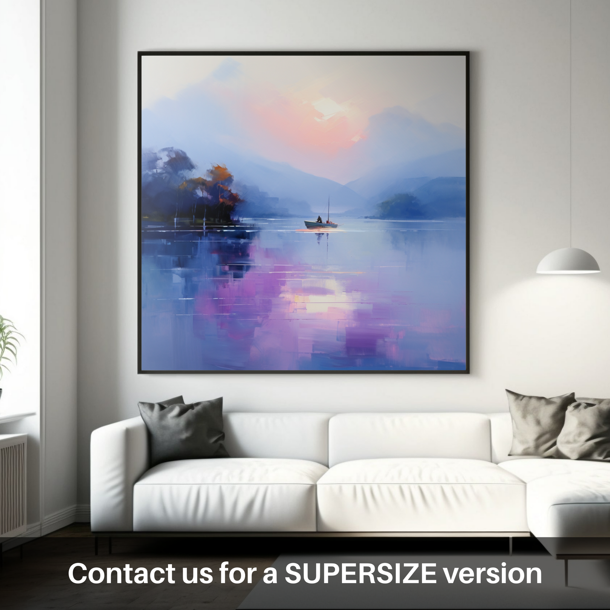 Huge supersize print of Misty morning on Loch Lomond