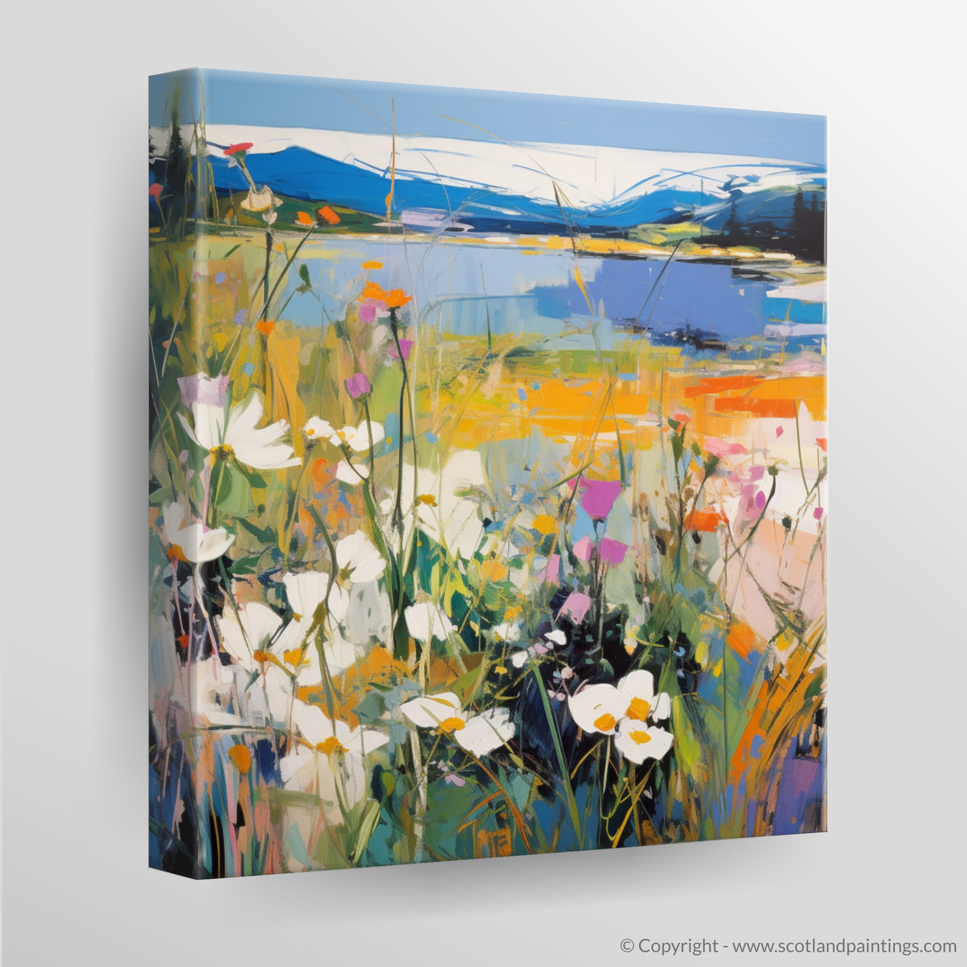 Canvas Print of Wildflowers by Loch Lomond