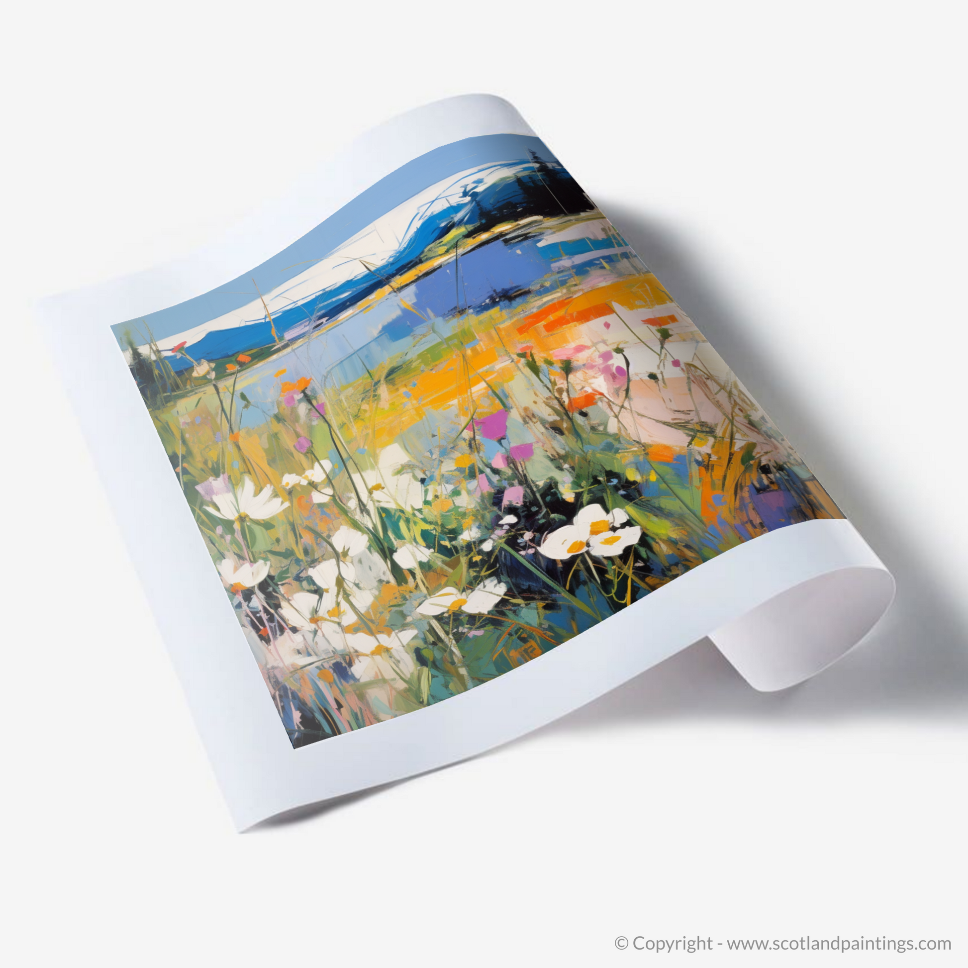 Art Print of Wildflowers by Loch Lomond